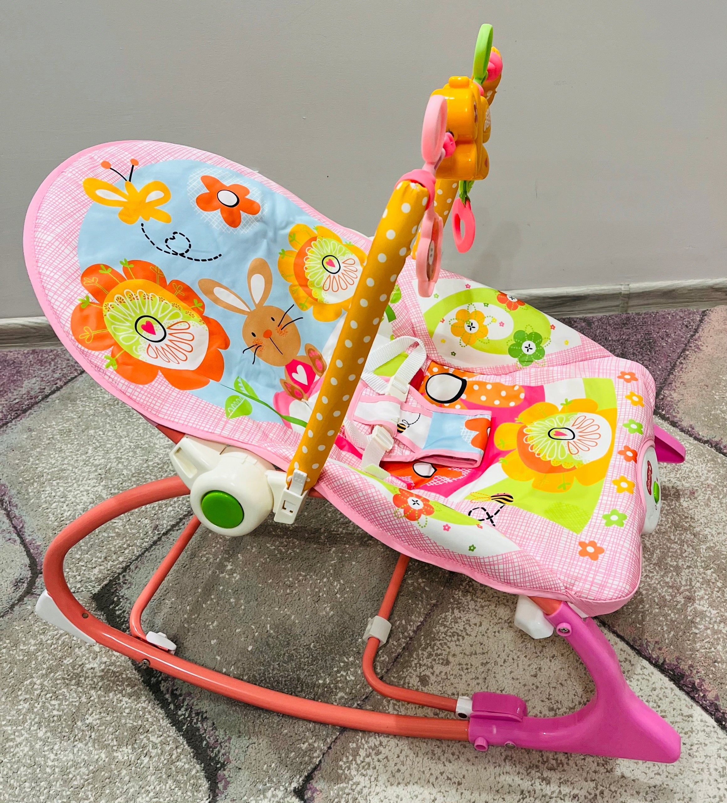 ROCKER LOUNGER VIBRATION CRADLE MUSIC BUNNY 0-18 KG.
