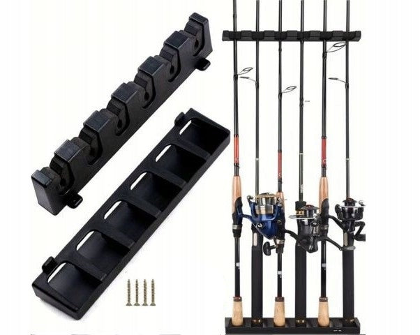 ROD HOLDER HANGER RACK FOR 6 RODS WALL MOUNTED STAND EVA SET