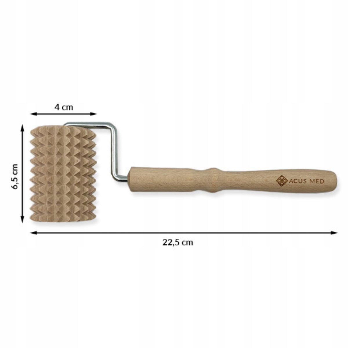 ROLLER WOODEN MASSAGER WITH HANDLE ECO-FRIENDLY PL Color brown