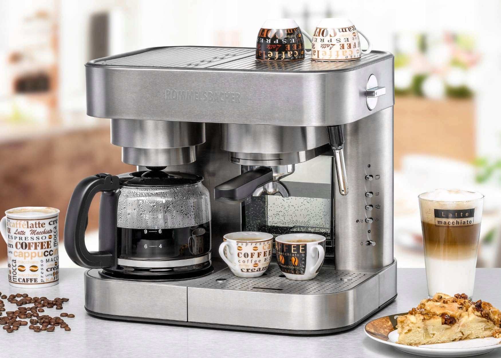 ROMMELSBACHER Espresso Coffee Maker EKS 3010 With Milk Foaming Nozzle Model EKS 3010