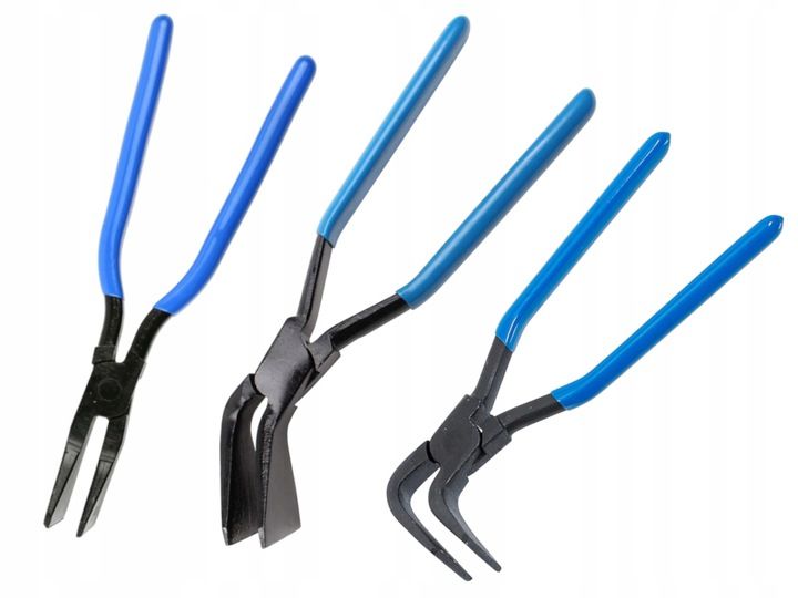 ROOFING SHEET METAL PLIERS FOR BENDING SHEET METAL BENT STRAIGHT 3 PCS. Brand Silver