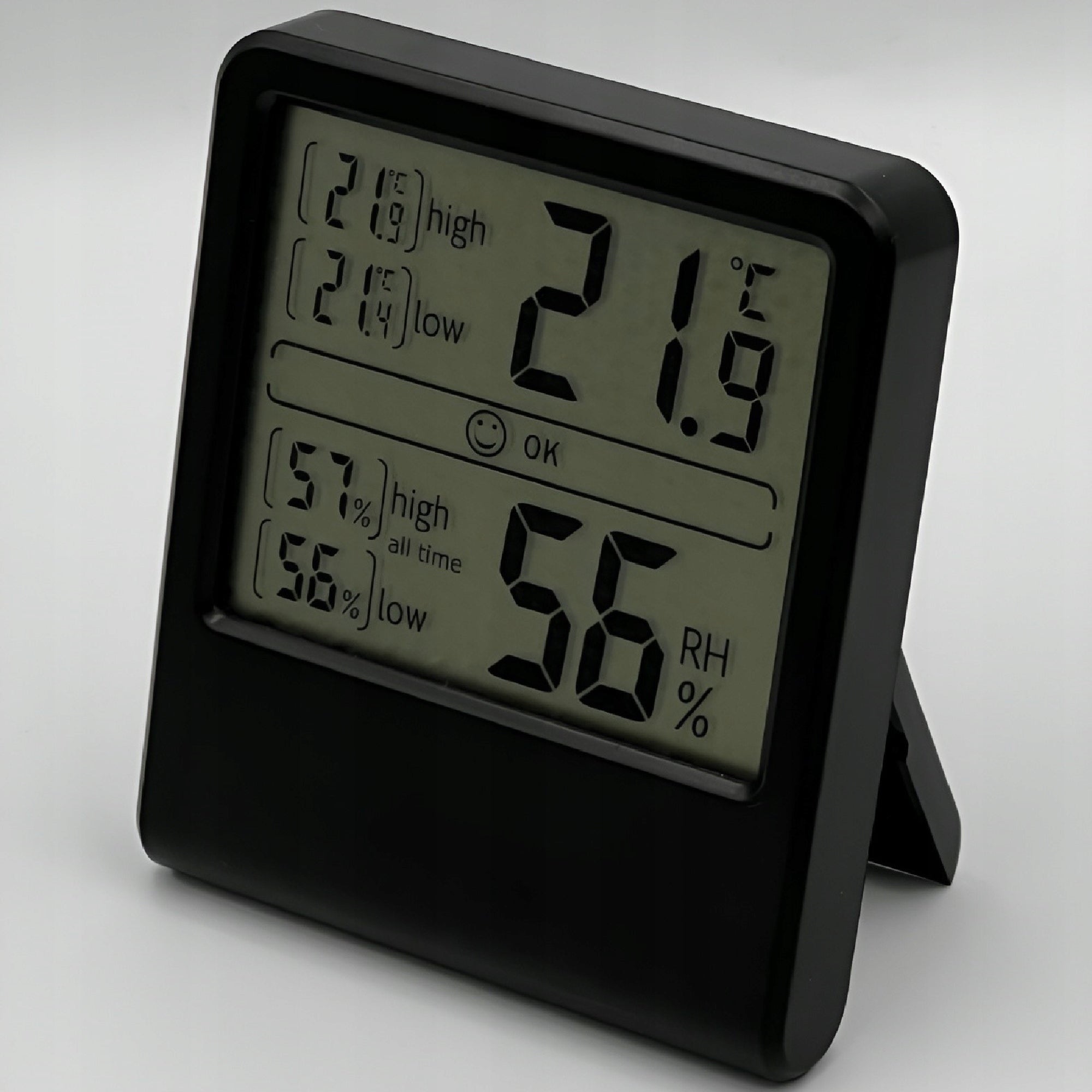 ROOM THERMOMETER GEARZ ACCURATE WIRELESS HUMIDITY METER BLACK Packaging status original