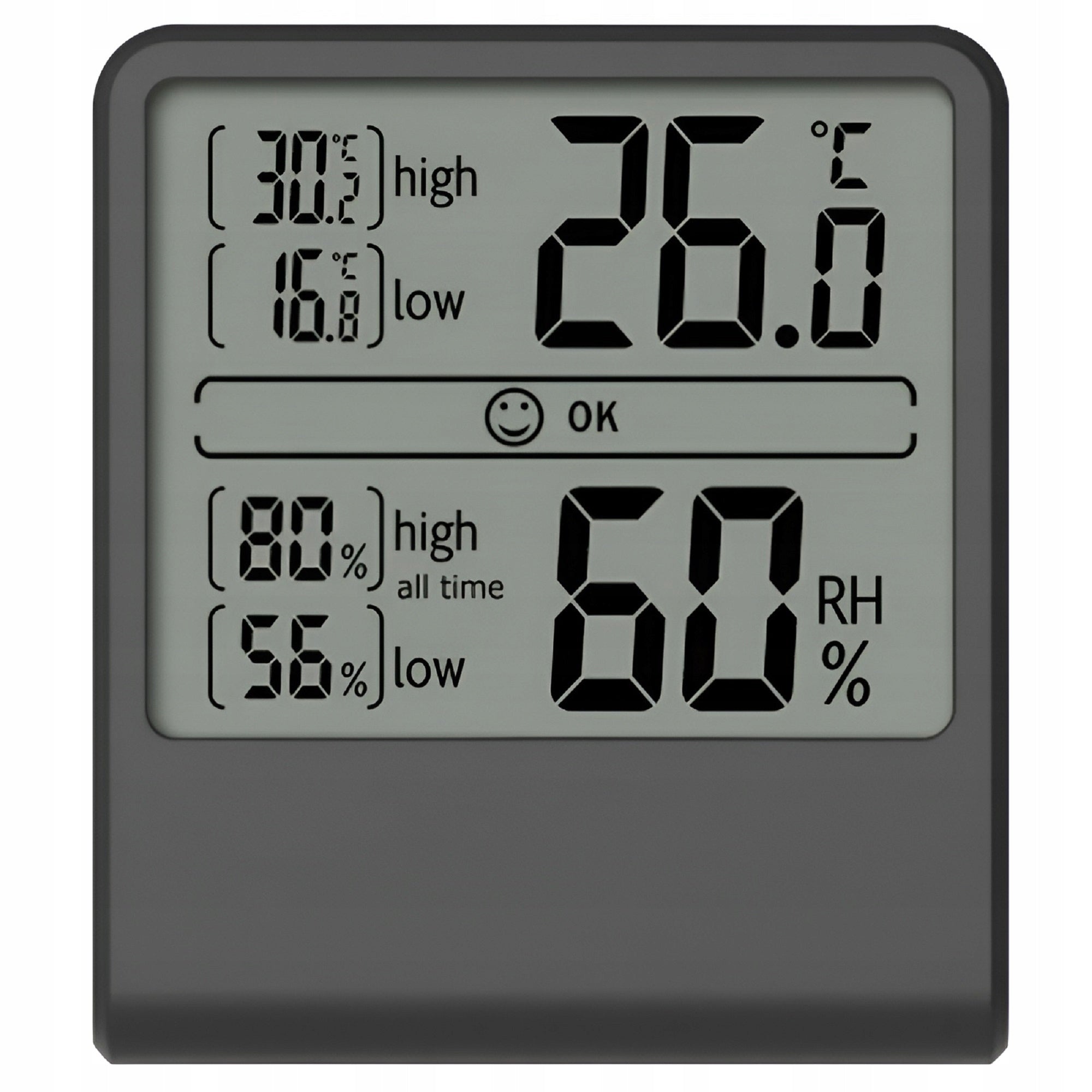 ROOM THERMOMETER GEARZ ACCURATE WIRELESS HUMIDITY METER BLACK