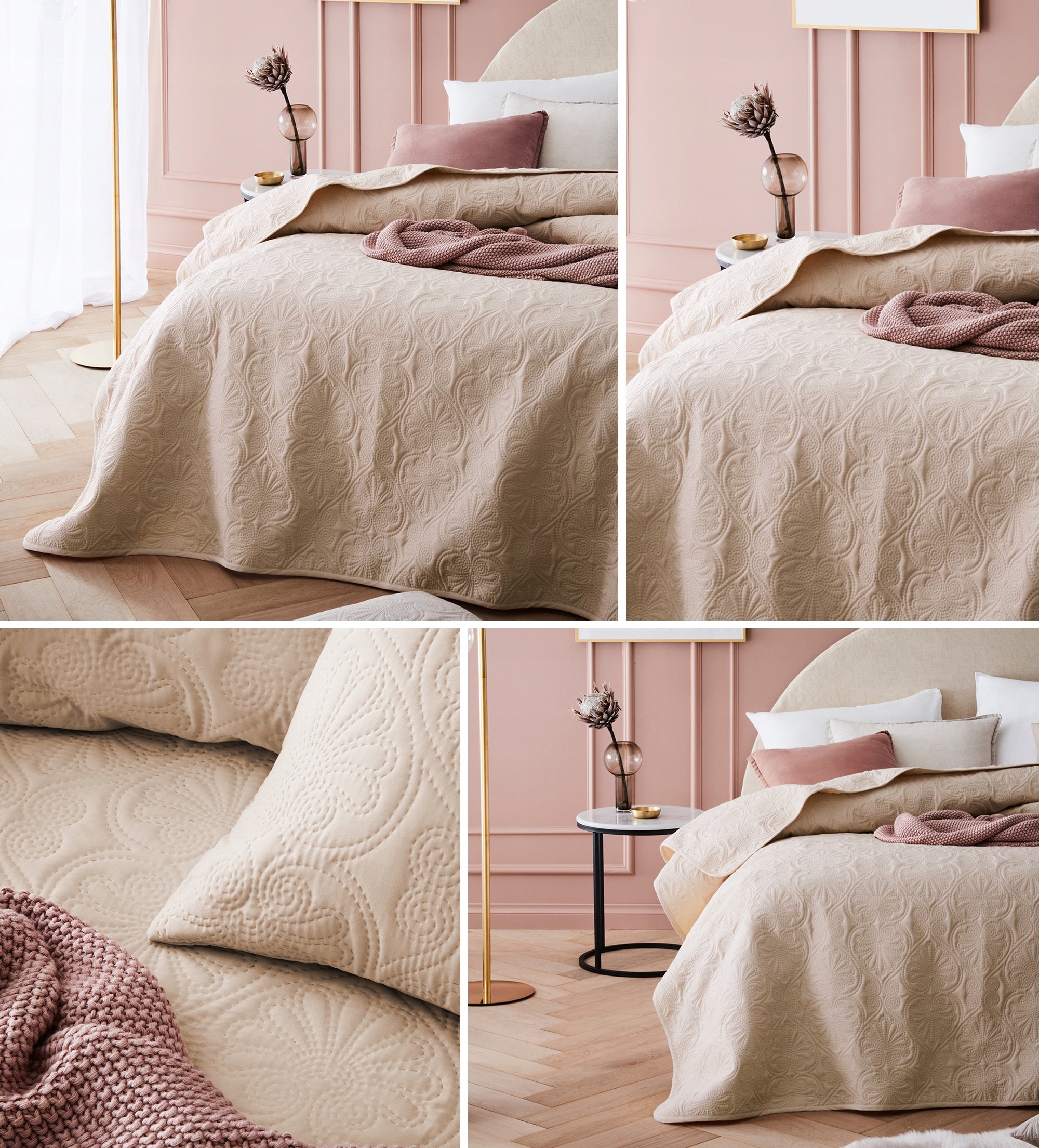 ROOM99 Bedspread 200x220 sofa elegant quilted Leila Colors Packaging status original