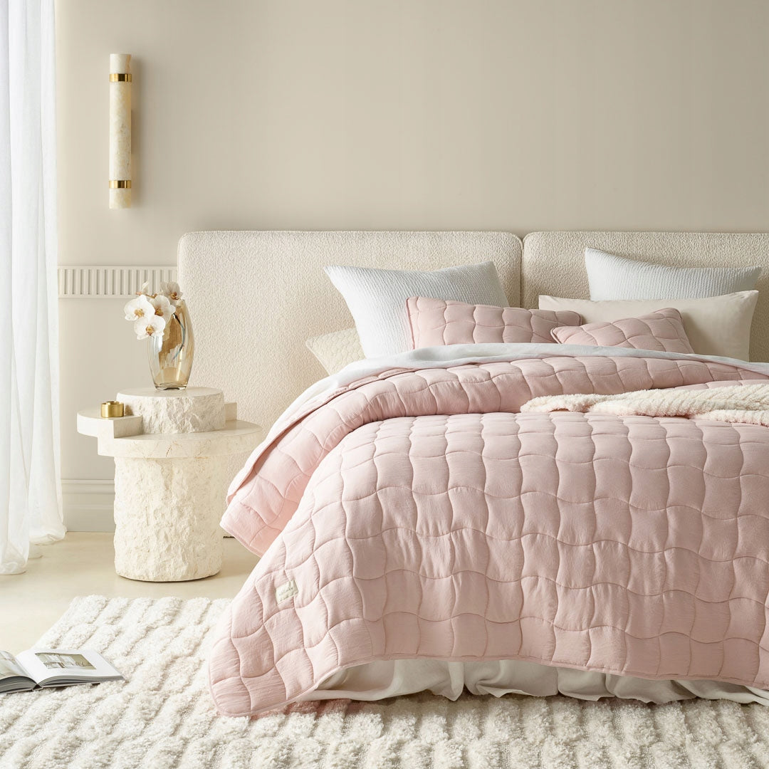 ROOM99 Bedspread 220x240 powder pink quilted PREMIUM Marshmallow Packaging status original