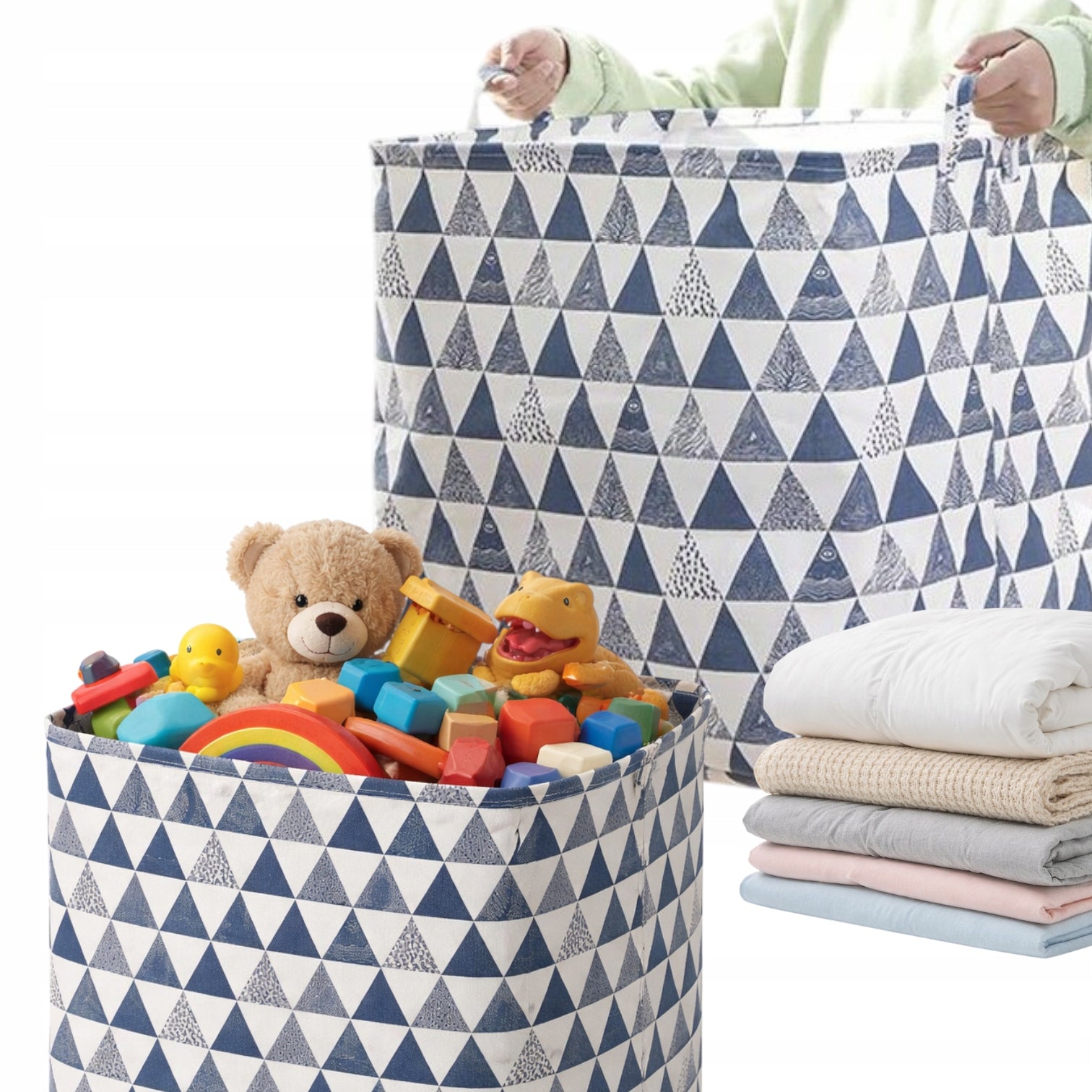 ROOMY BAG ORGANIZER FOR TOYS LAUNDRY BEDDING LARGE BASKET PULLER XL