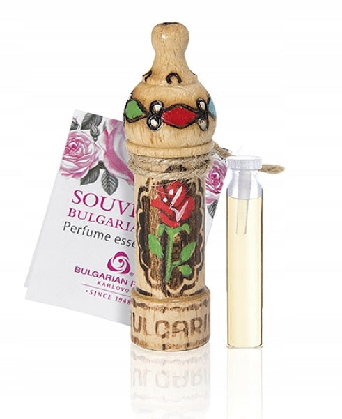ROSE ESSENCE 2ml Wooden traditional packaging - Souvenir from Bulgaria