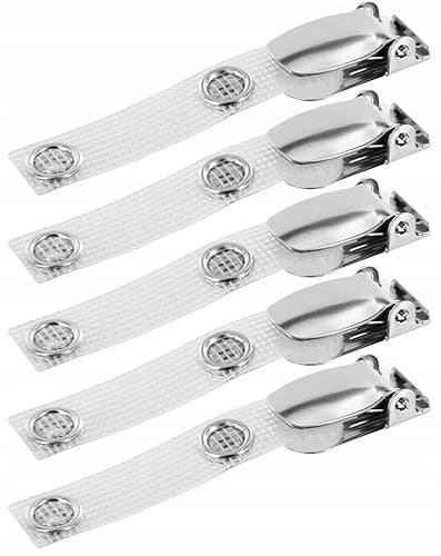 ROTARY ATTACHMENT CLIP FOR ID CARD 5 PCS METAL