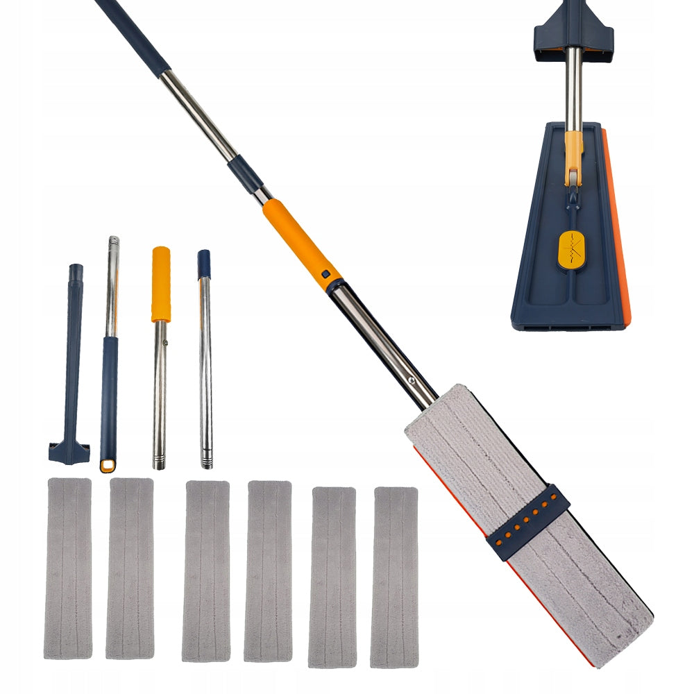 ROTARY FLAT MOP 360 WITH 6 PADS MICROFIBER BLUE
