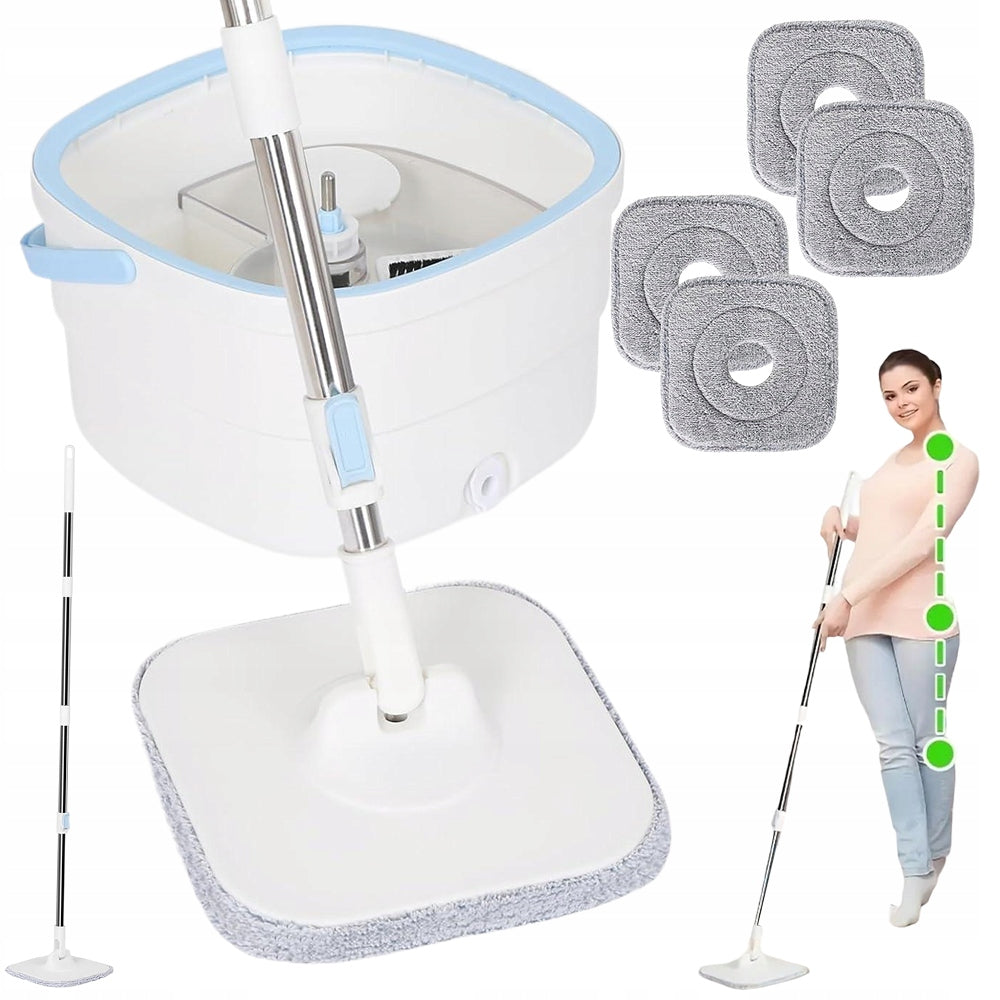 ROTARY MOP 360° ADJUSTABLE 110-130CM BUCKET 25L FOR HOME AND OFFICE