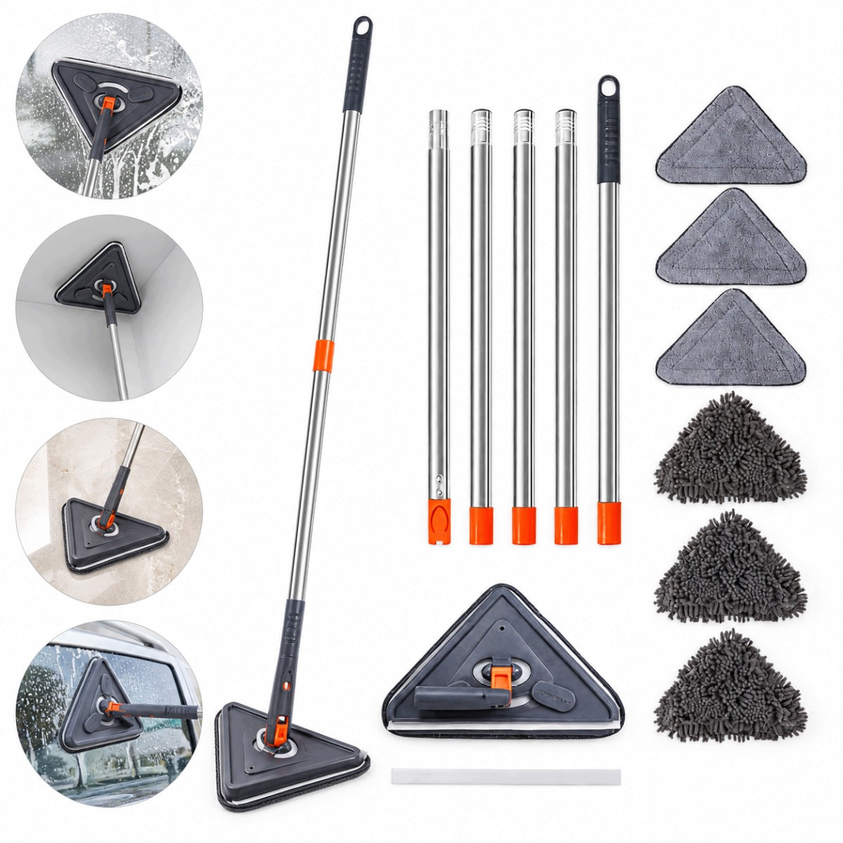 ROTARY MOP 360° TRIANGULAR TELESCOPIC RETRACTABLE