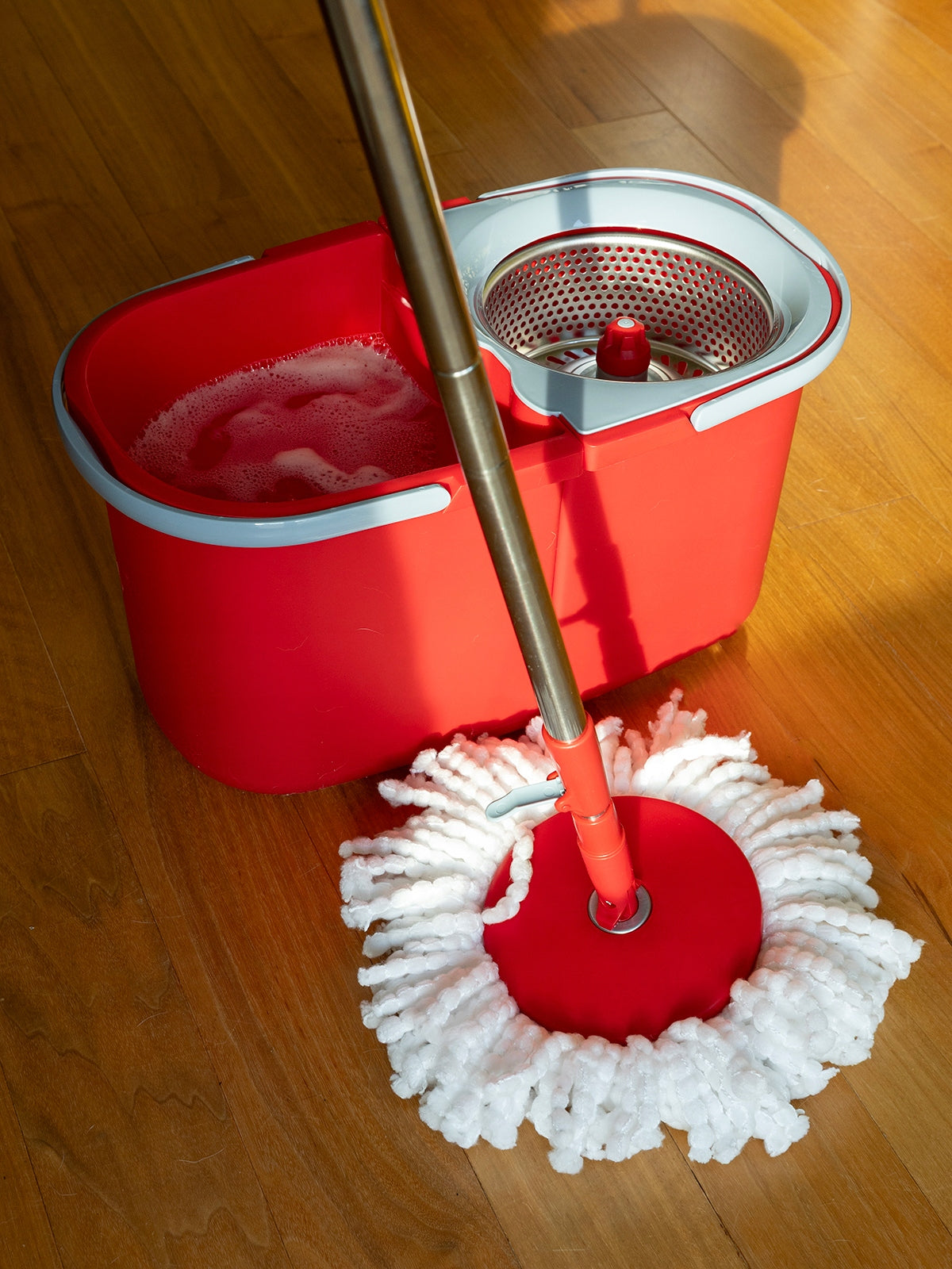 ROTARY MOP WITH SQUEEZER SET BUCKET TWO-CHAMBER TELESCOPIC POLE VALSAR EAN (GTIN) 5904734064725