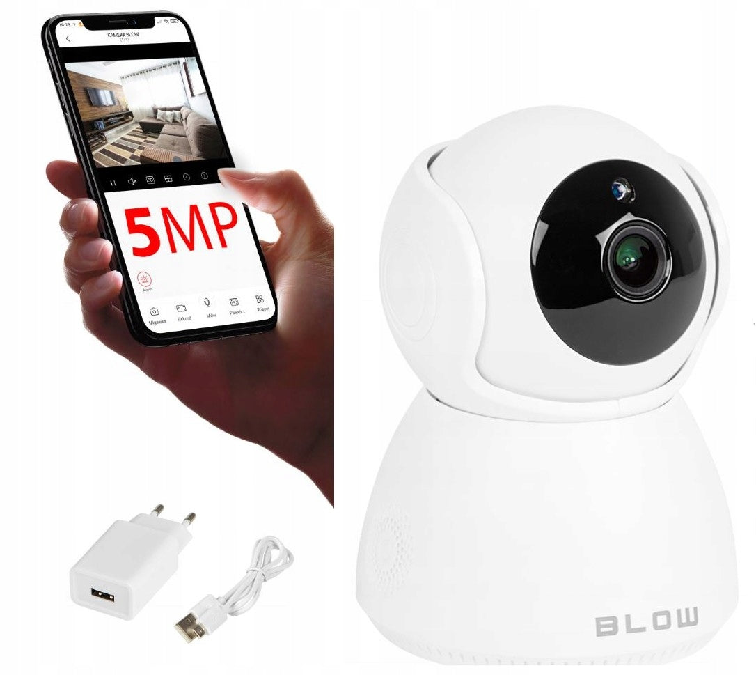 ROTATING CAMERA IP WiFi NANNY 5MPX IR MONITORING
