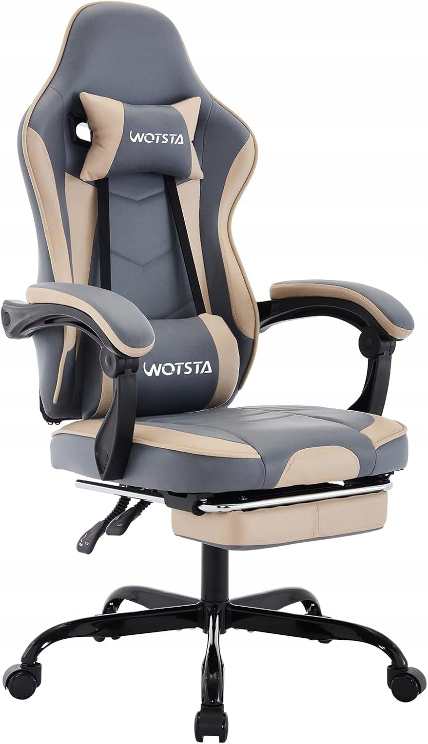 ROTATING GAMING CHAIR WITH FOOTREST MASSAGE 135°