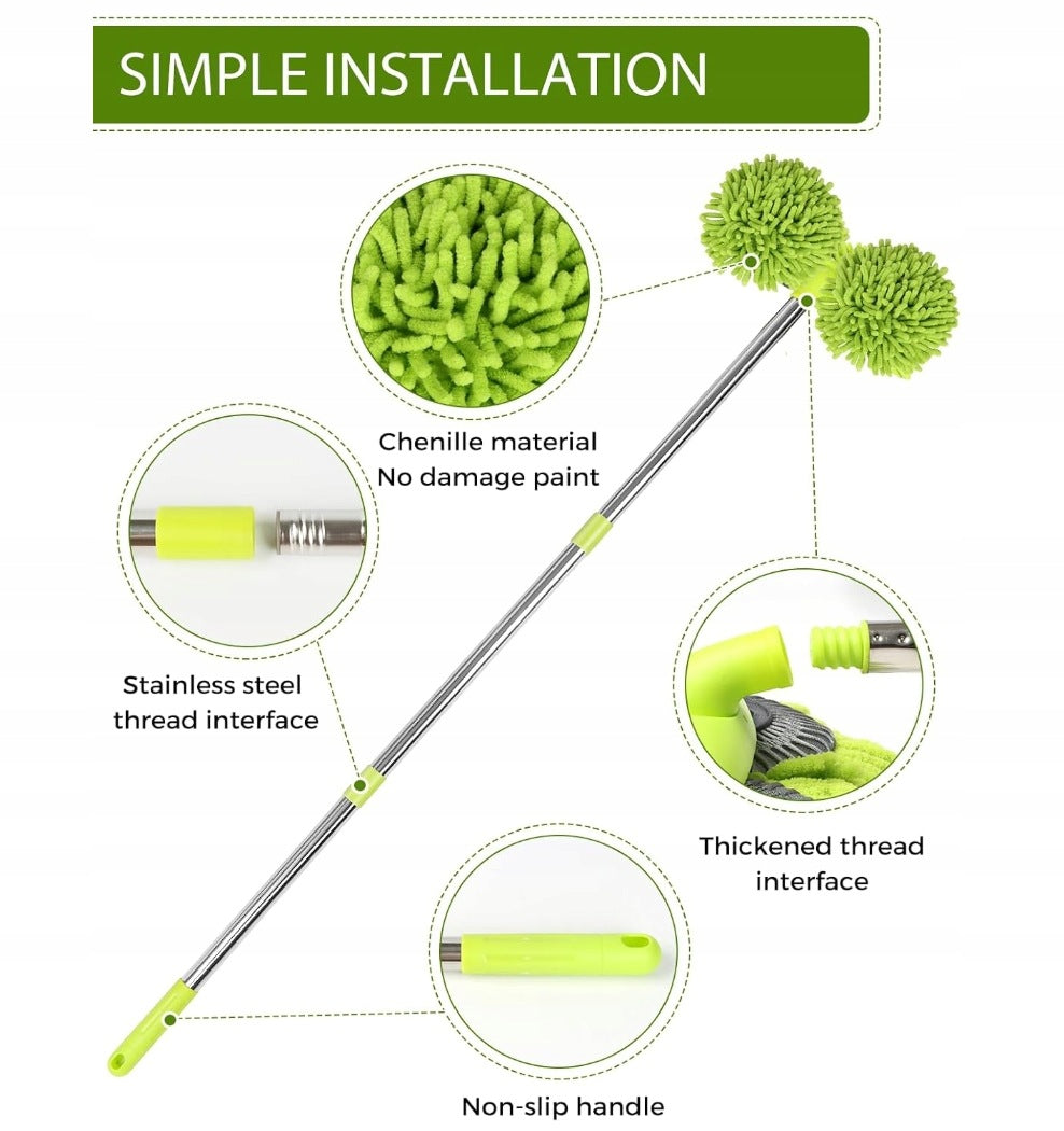 ROTATING MOP BRUSH FOR CAR WASHING TELESCOPIC 120 CM Brand no brand