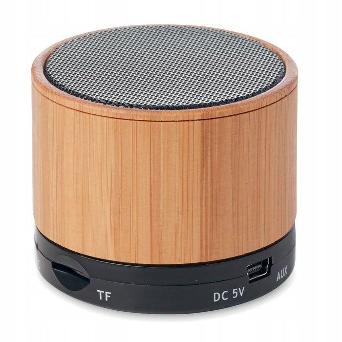 ROUND BAMBOO Bamboo Wireless Speaker - 25 pcs. Brand Mid Ocean