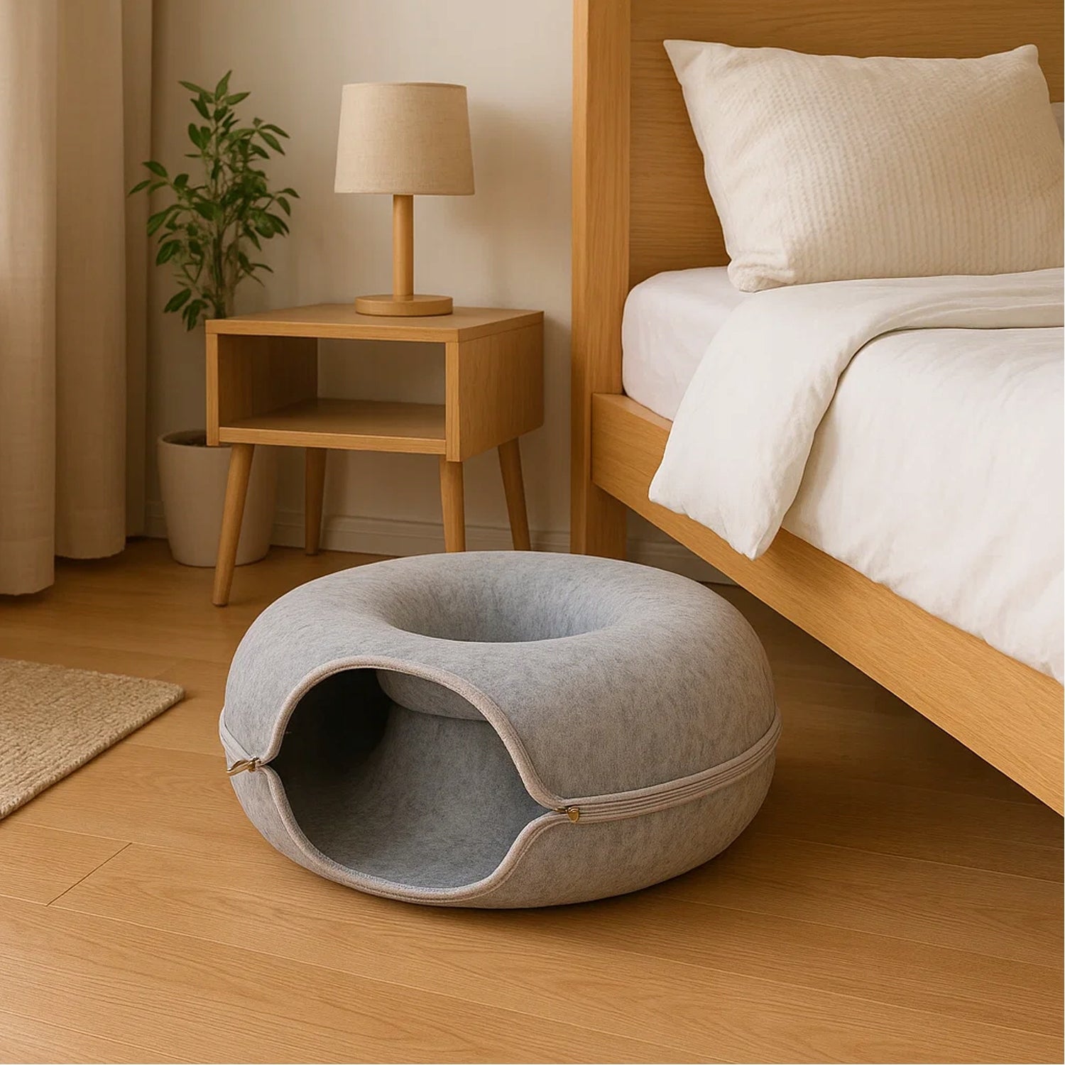 ROUND CAT BED - DONUT Brand Purlov