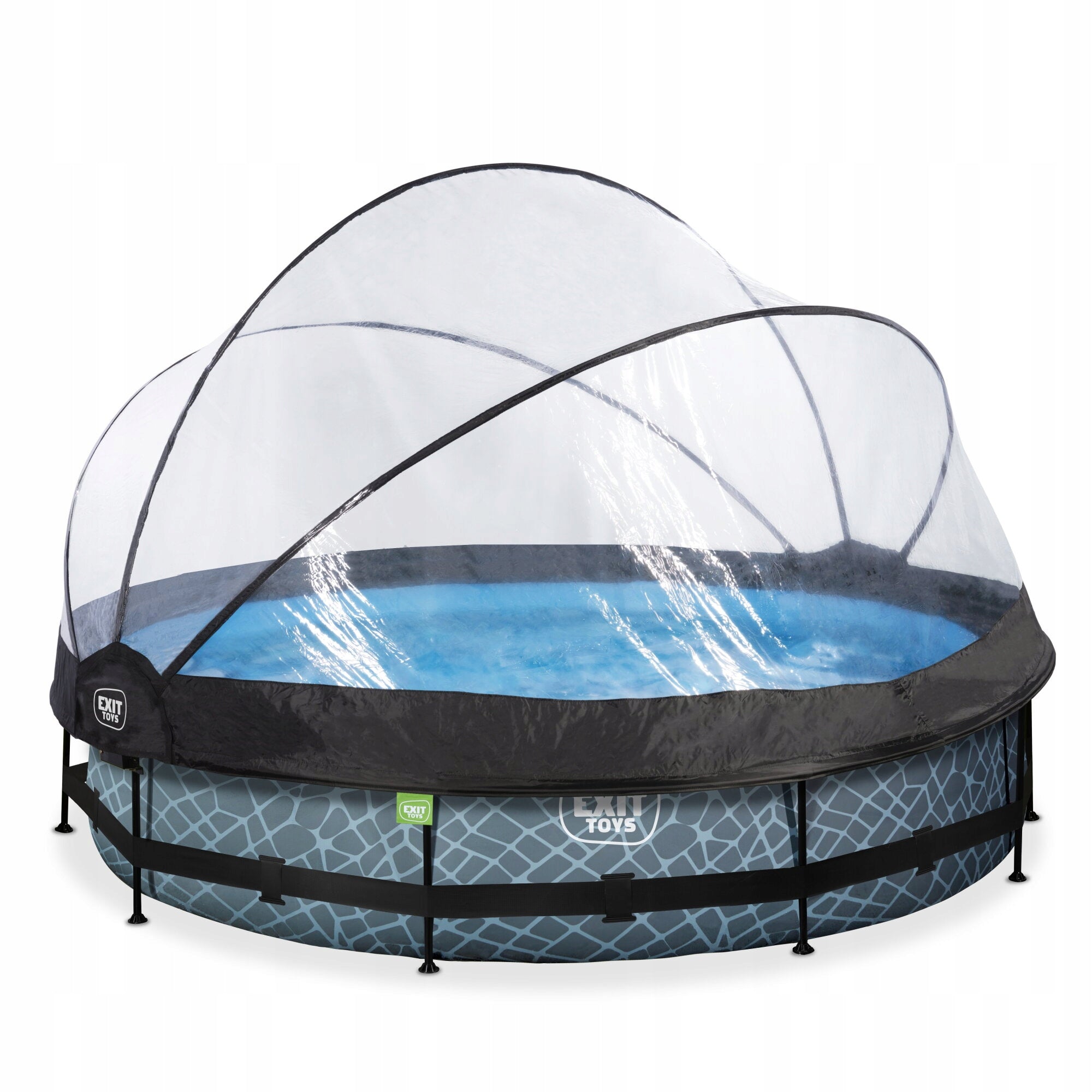 ROUND GARDEN POOL 360X76 CM WITH FILTER PUMP AND ROOF GREY EAN (GTIN) 8719874703499