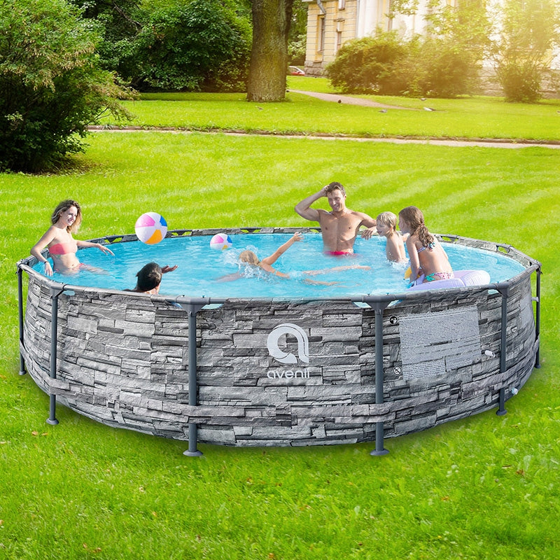ROUND GARDEN RACK POOL AVENLI BRICK WITH PUMP 457x107 SET EAN (GTIN) 5905186118189