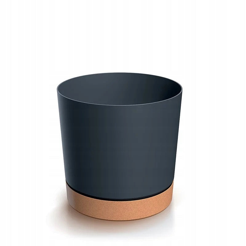 ROUND POT TUBO PM ANTHRACITE COVER WITH STAND IMPRESSIVE FOR PLANTS