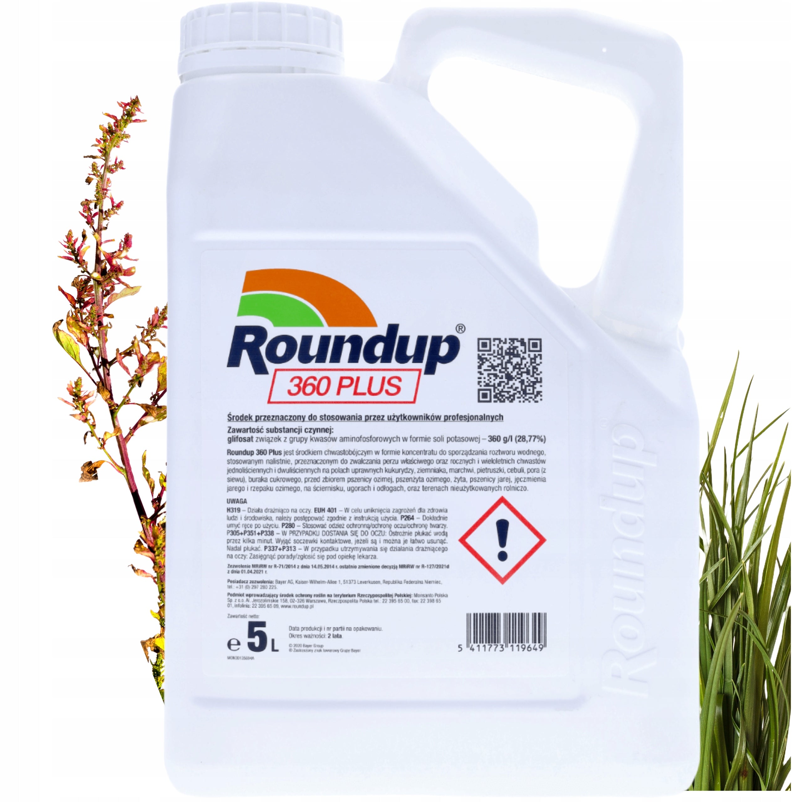 ROUNDUP 360 PLUS 5L RANDAP ON WEEDS GLYPHOSATE REQUIRED CERTIFICATE