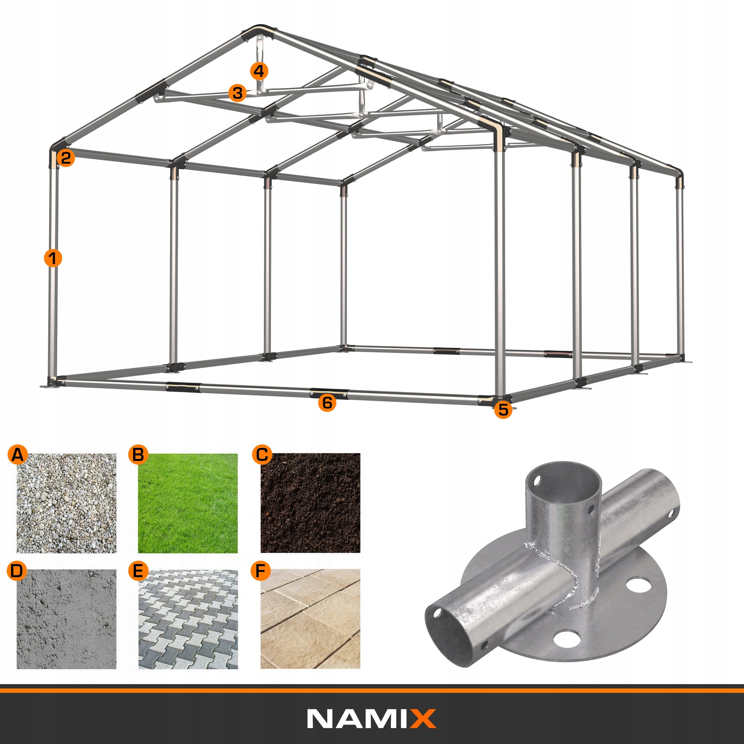 ROYAL 5x6 Garden Party Tent VARIOUS COLORS Manufacturer code namiot_royal_5x6