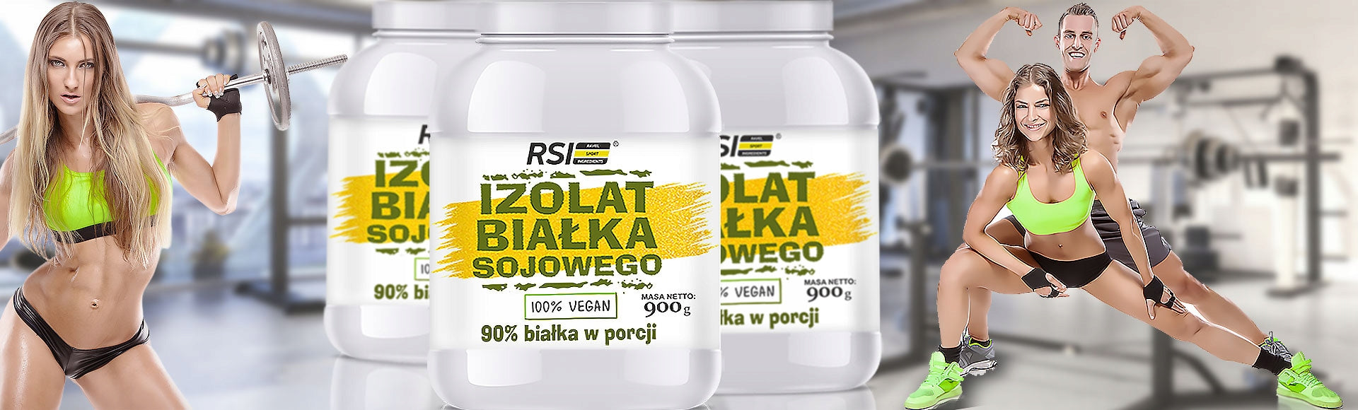 RSI Soy protein isolate natural taste 900g Brand RSI