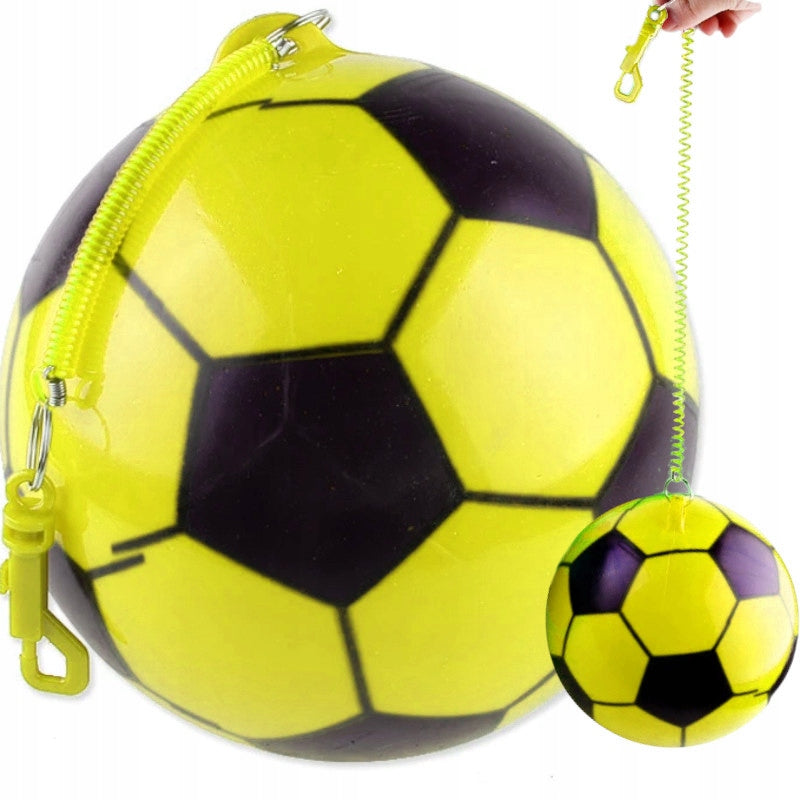 RUBBER BALL FOR CHILDREN ON SPRING INFLATABLE SOFT ON TRAINING STRING