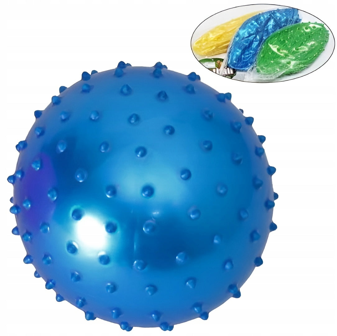 RUBBER BALL SPIKES PVC 23CM BEACH COLORFUL