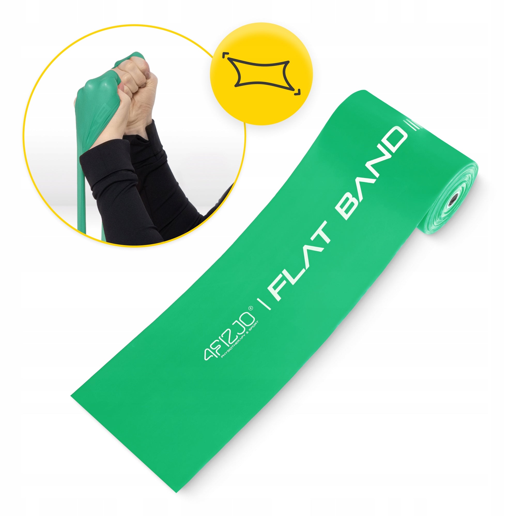 RUBBER EXERCISE TAPE REHABILITATION STRETCHING TRAINING ROLL 30M RESISTANCE 3/5 EAN (GTIN) 5907739311184