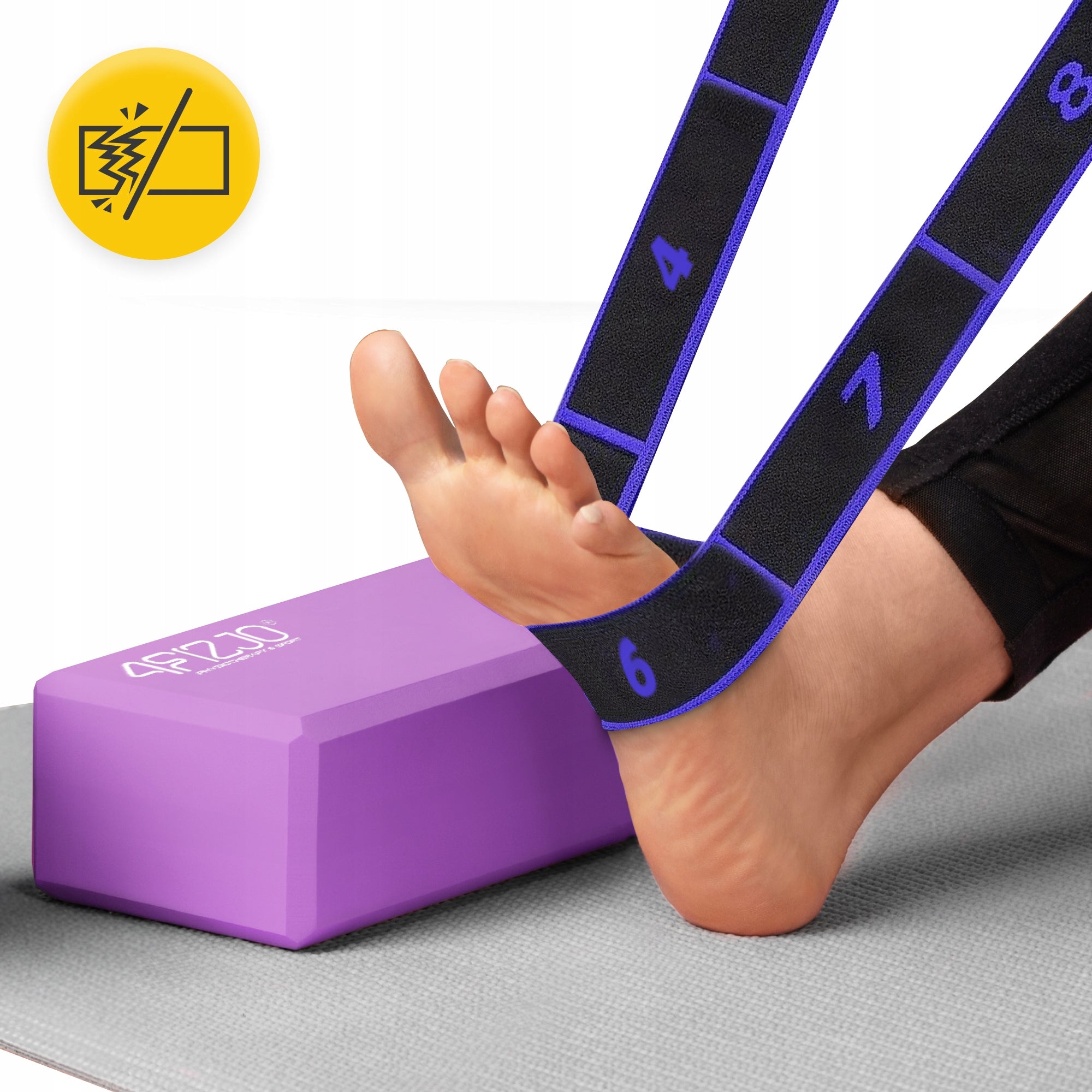 RUBBER GYMNASTIC TAPE FOR STRETCHING REHABILITATION 8 LOOPS Brand 4FIZJO