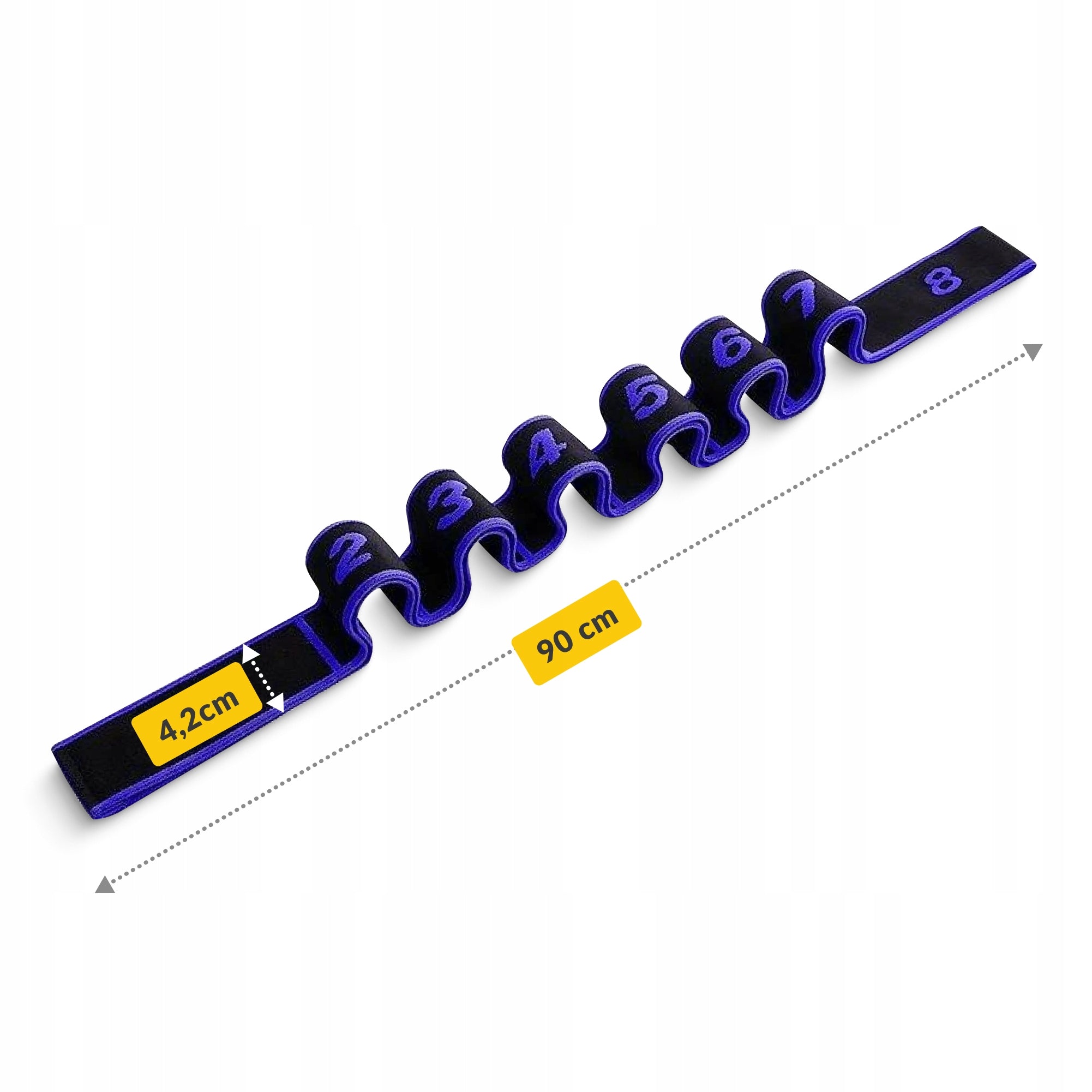 RUBBER GYMNASTIC TAPE FOR STRETCHING REHABILITATION 8 LOOPS Manufacturer code Gimnastyczna taśma do rozciągania GUMAGIM01