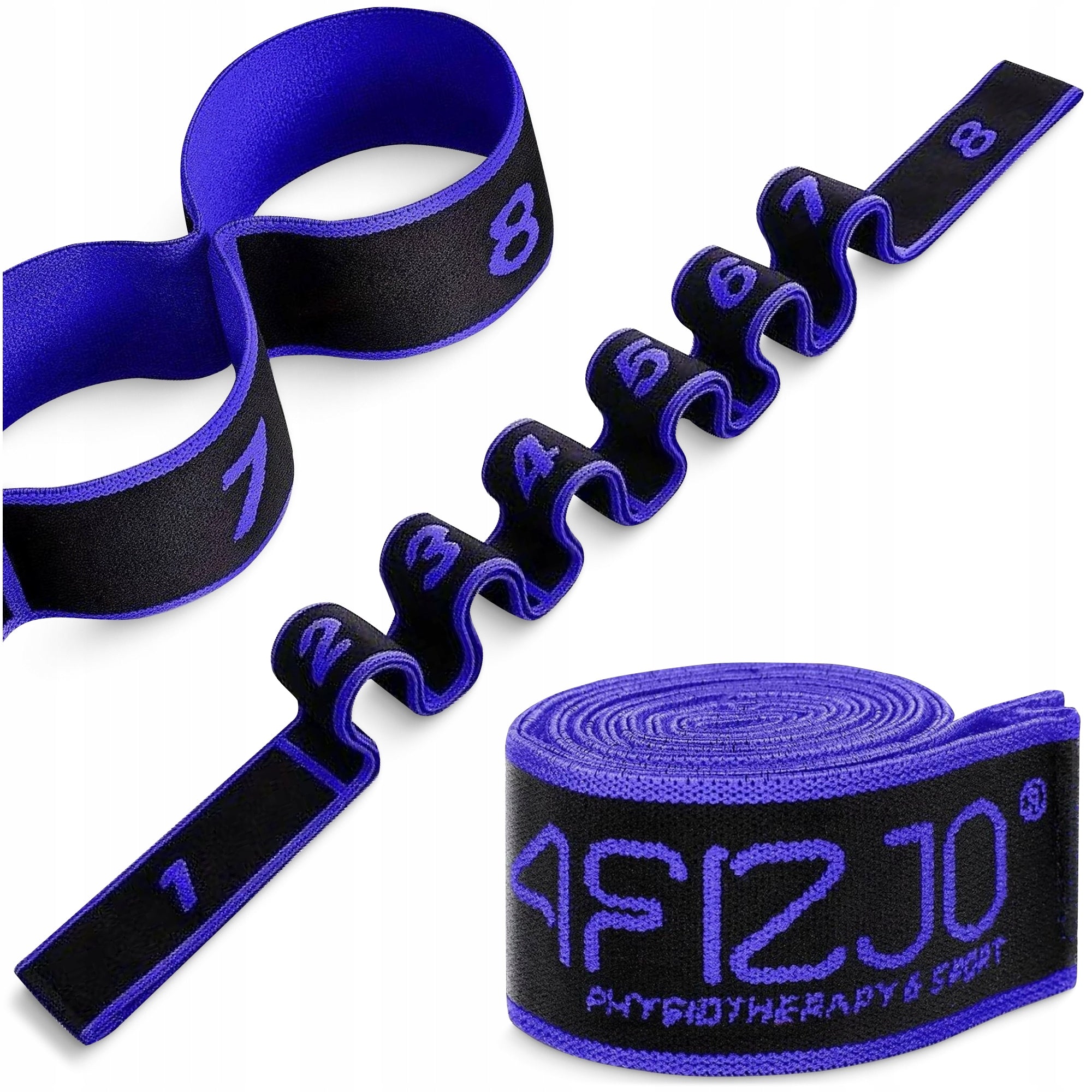 RUBBER GYMNASTIC TAPE FOR STRETCHING REHABILITATION 8 LOOPS