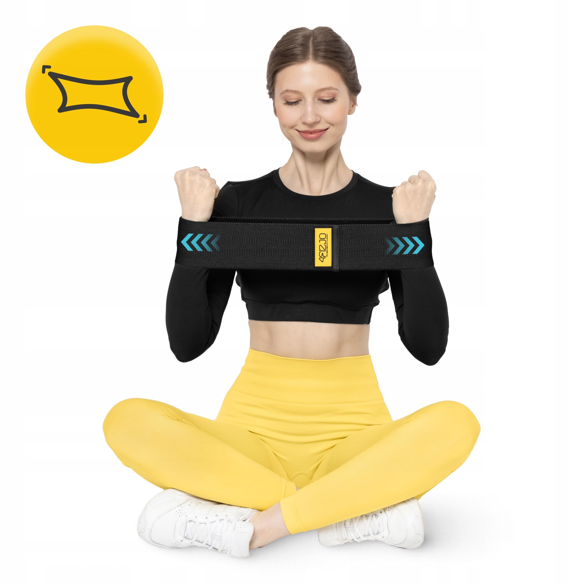 RUBBER HIP BAND MINI RESISTANCE MATERIAL TAPE DURABLE STRONG RESISTANCE 2/3 Brand 4FIZJO