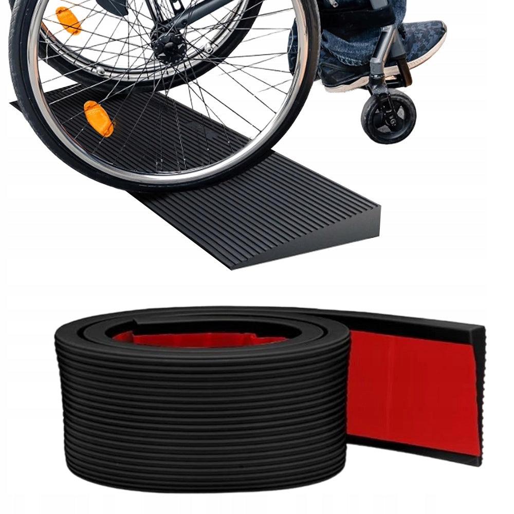 RUBBER INRUN THRESHOLD 150x8CM DRIVEWAY FOR ROBOT VACUUM CLEANER TROLLEYS