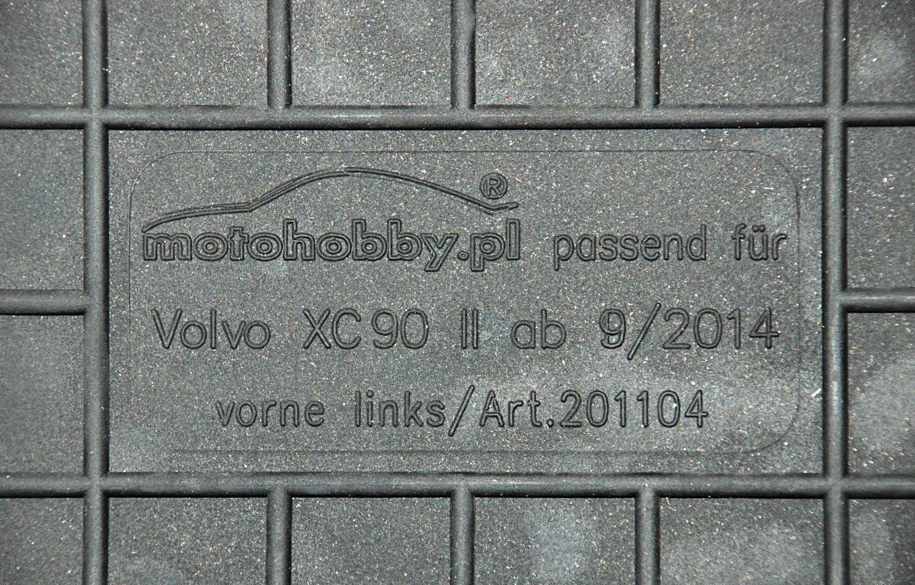 RUBBER MATS DEDICATED FRONT FOR Volvo XC90 II Manufacturer Motohobby