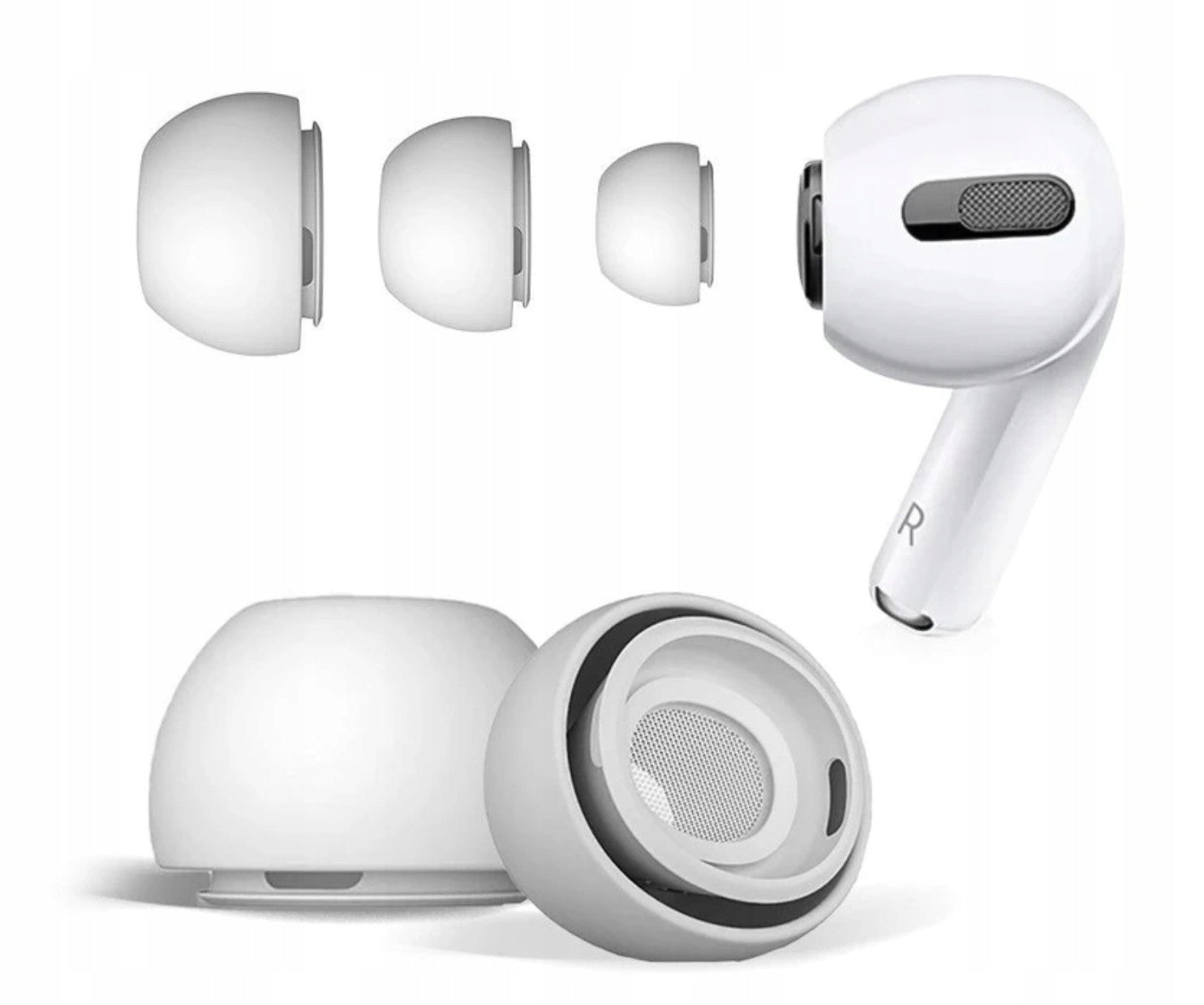 RUBBER PADS INSERT S M L EAR TIPS FOR APPLE AIRPODS PRO 1 / 2