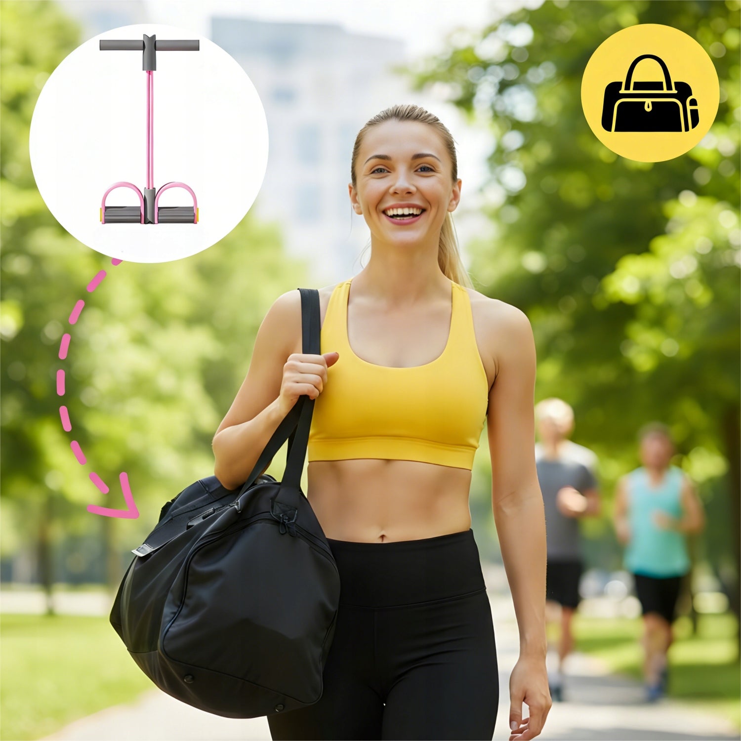 RUBBER RESISTANCE TAPE FOR WOMEN TO EXERCISE AT HOME THIGH LEG EXPANDER Color multicolor
