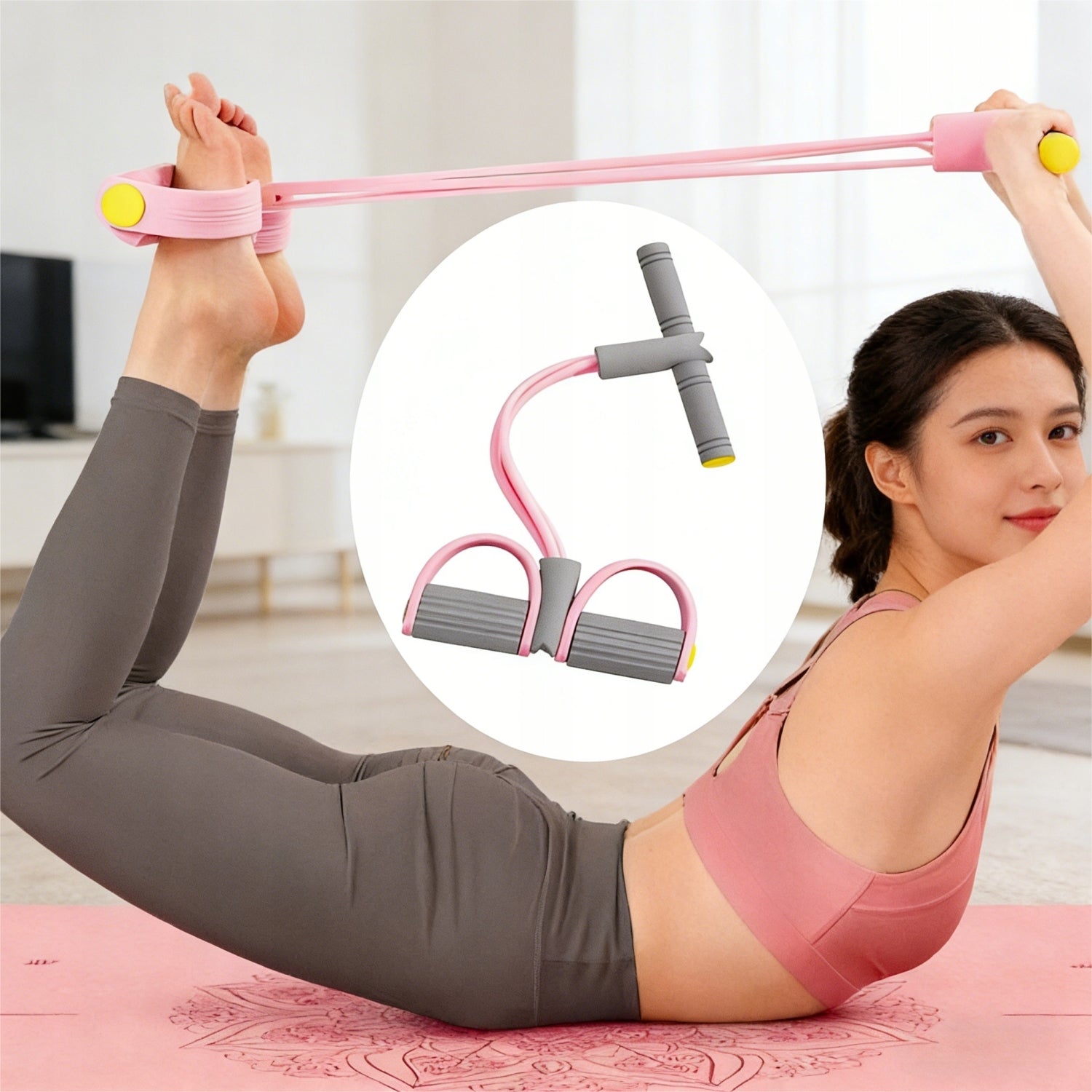 RUBBER RESISTANCE TAPE FOR WOMEN TO EXERCISE AT HOME THIGH LEG EXPANDER Number of pieces in the set 1