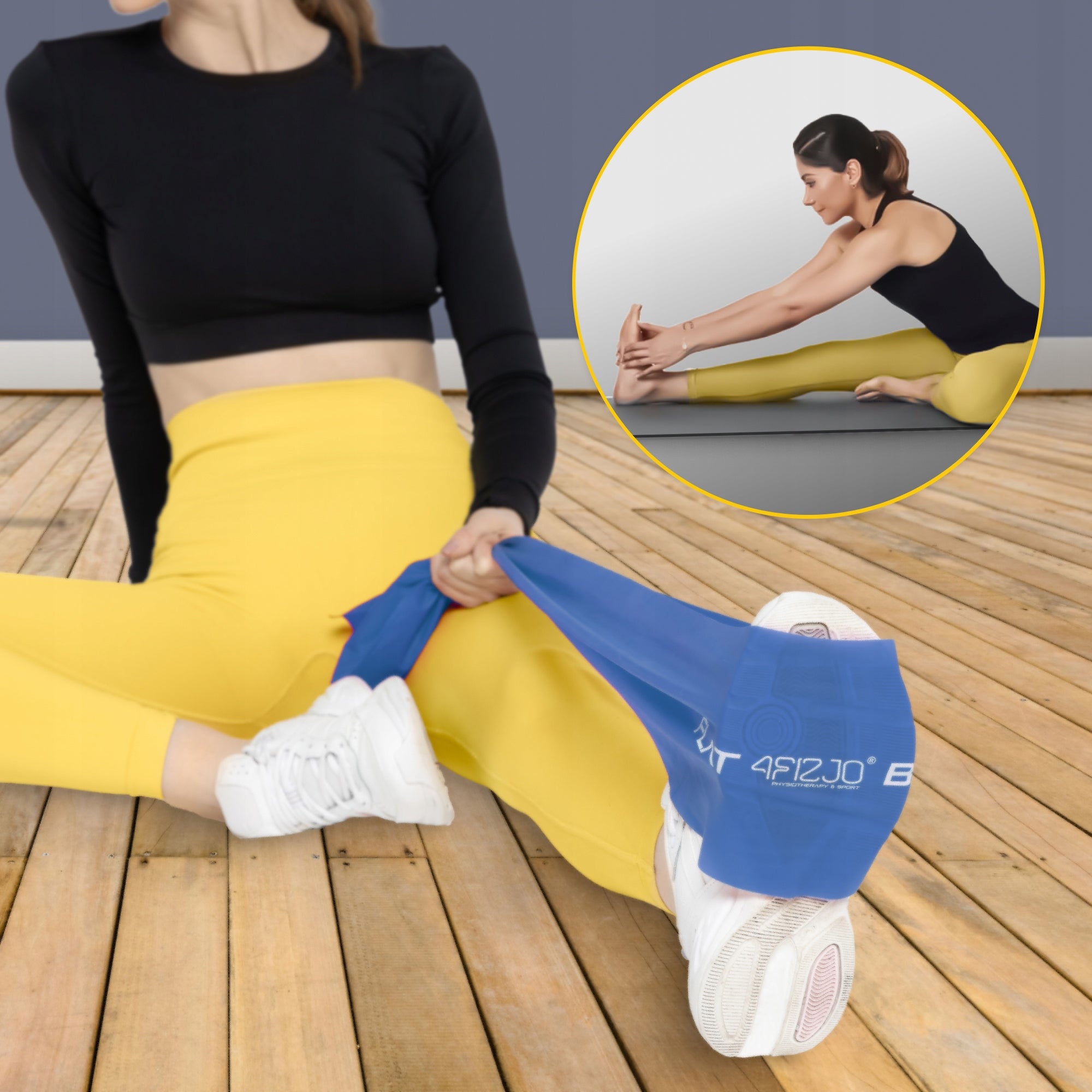 RUBBER TAPE REHABILITATION EXERCISE STRETCHING FLAT BAND 2M STRONG RESISTANCE 4/7 Width 150 mm