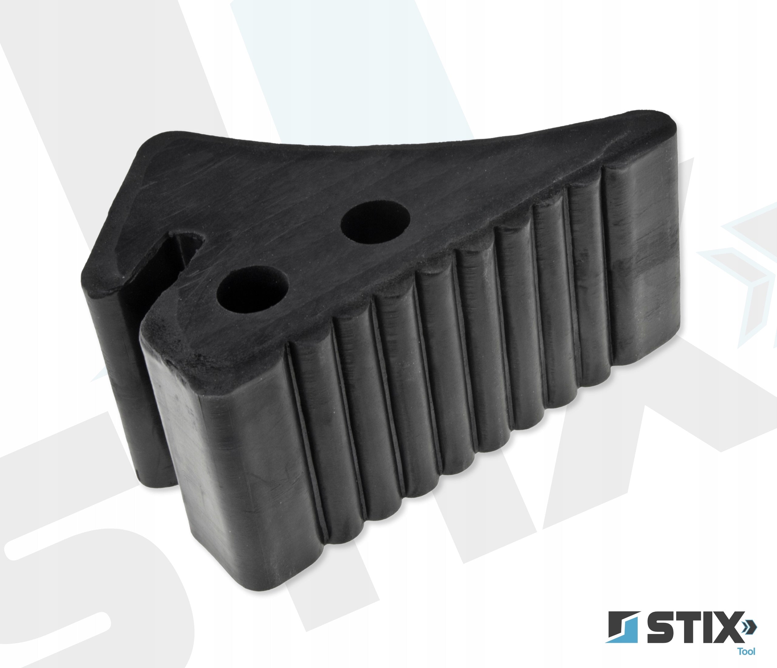 RUBBER WEDGE UNDER THE WHEEL SECURING THE TRAILER CAR AT A STANDSTILL STIX Manufacturer code 23-03-54263