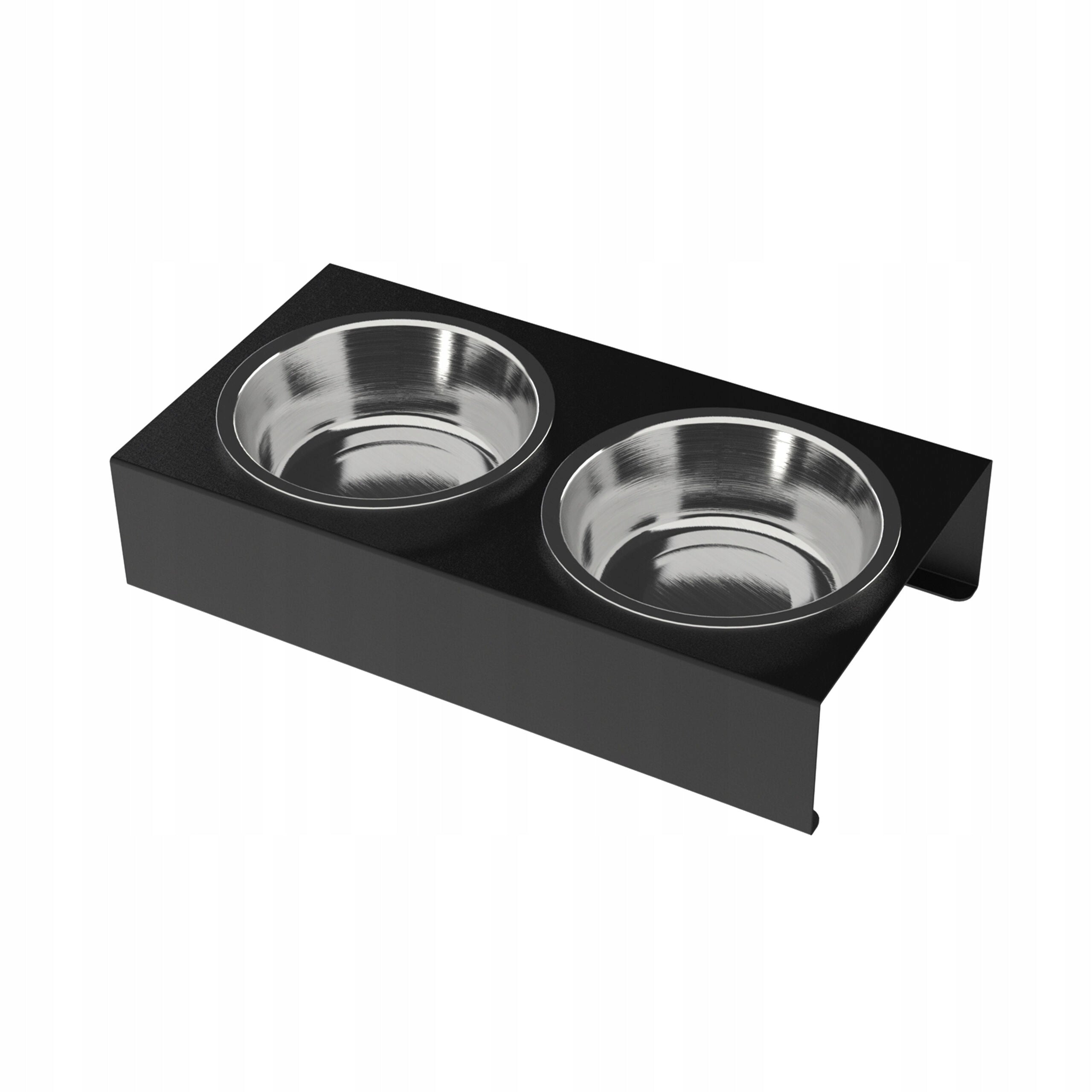 RUFI S Cat Dog Bowl Stand - Black Metal Bowl 2 x 0,45 l 16901