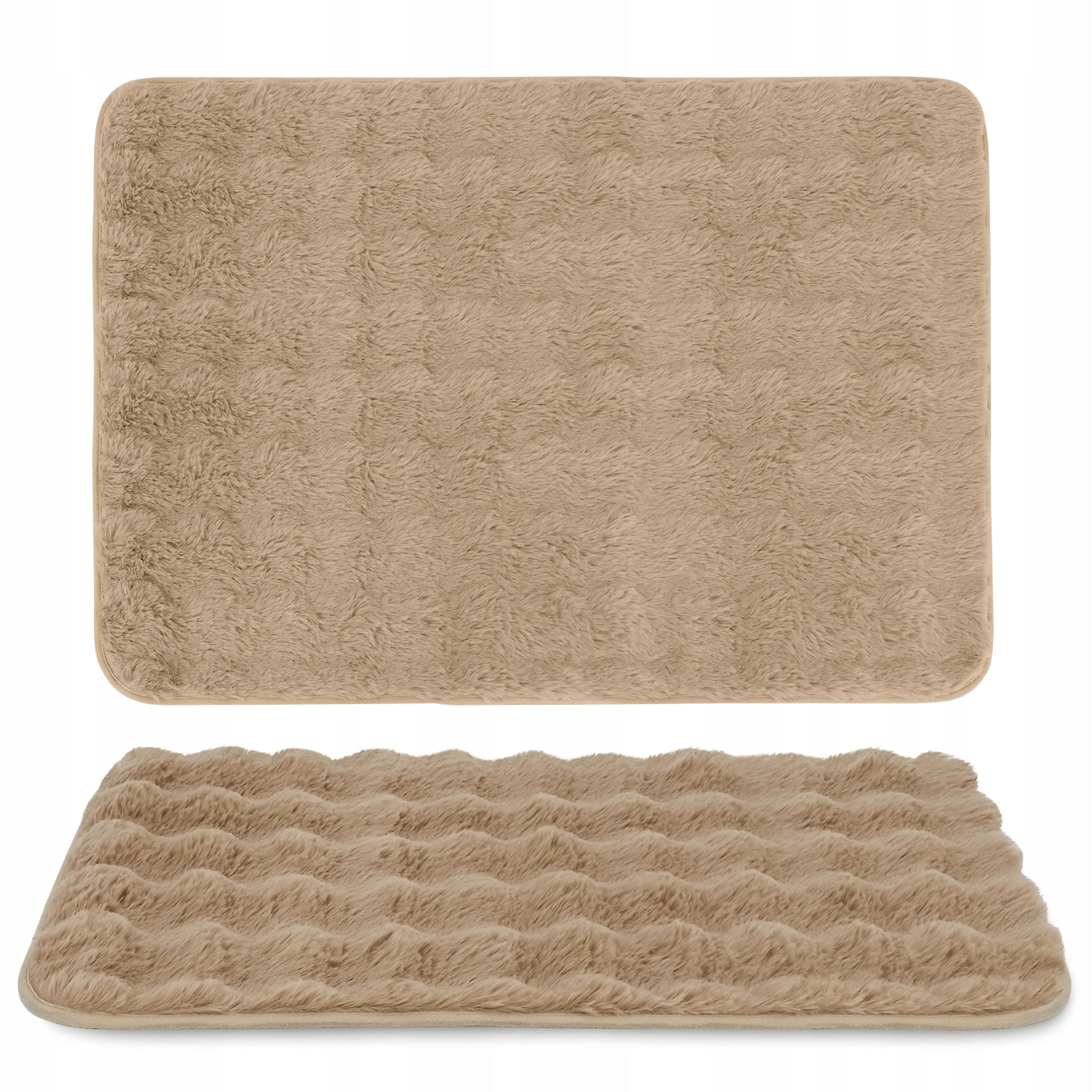 RUG 100x70 CM FOR BEDROOM LIVING ROOM ECO FUR RABBIT NON-SLIP Packaging status original