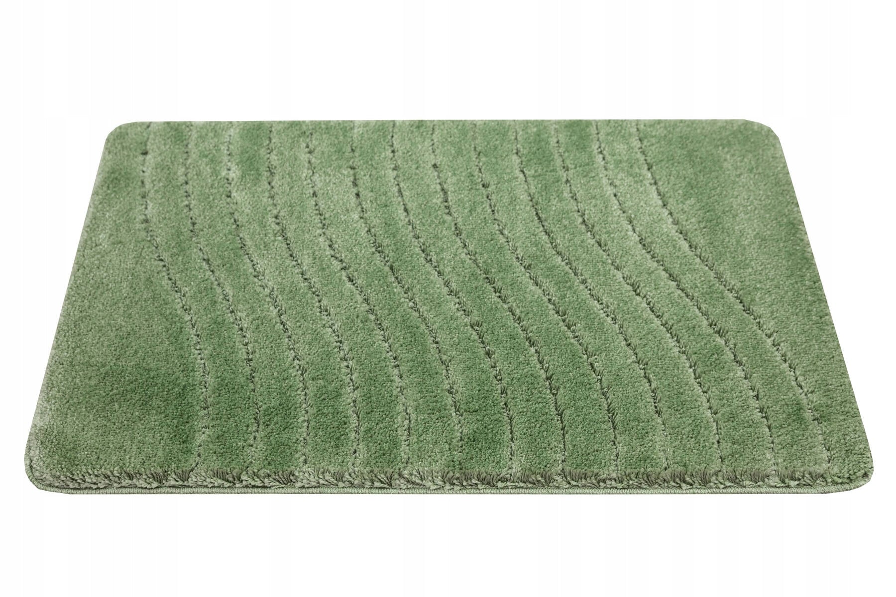 RUG FOR BATHROOM KITCHEN NON-SLIP GREEN IN WAVES MAT SARA 50x80 cm
