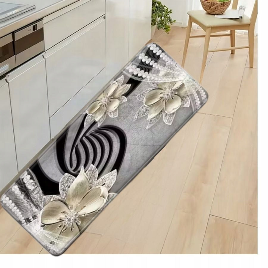 RUG FOR KITCHEN BATHROOM -GREY-VELOUR-VELVET - 1 pc. 50 cm x 120 cm Packaging status original