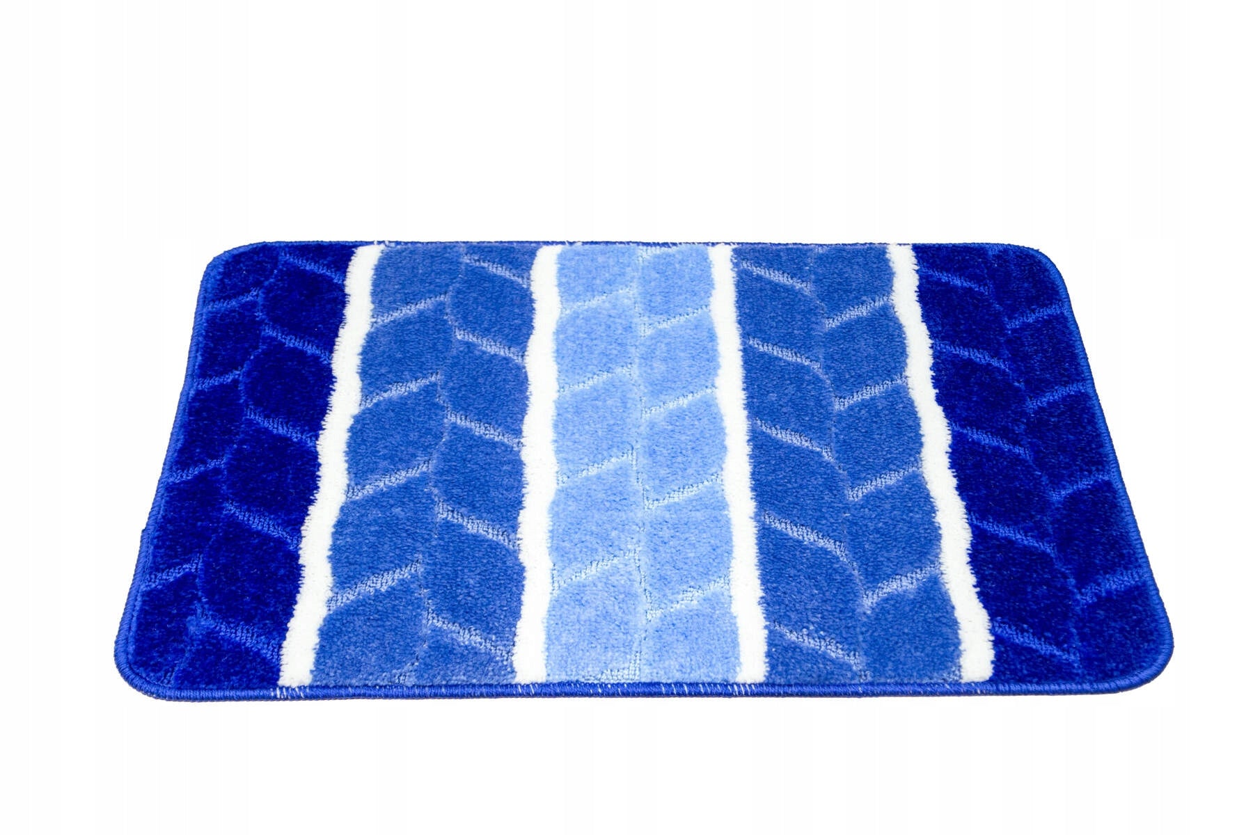 RUG RUBBERIZED FOR TOILET STRIPED LEAVES BLUE FANO 50x80 cm