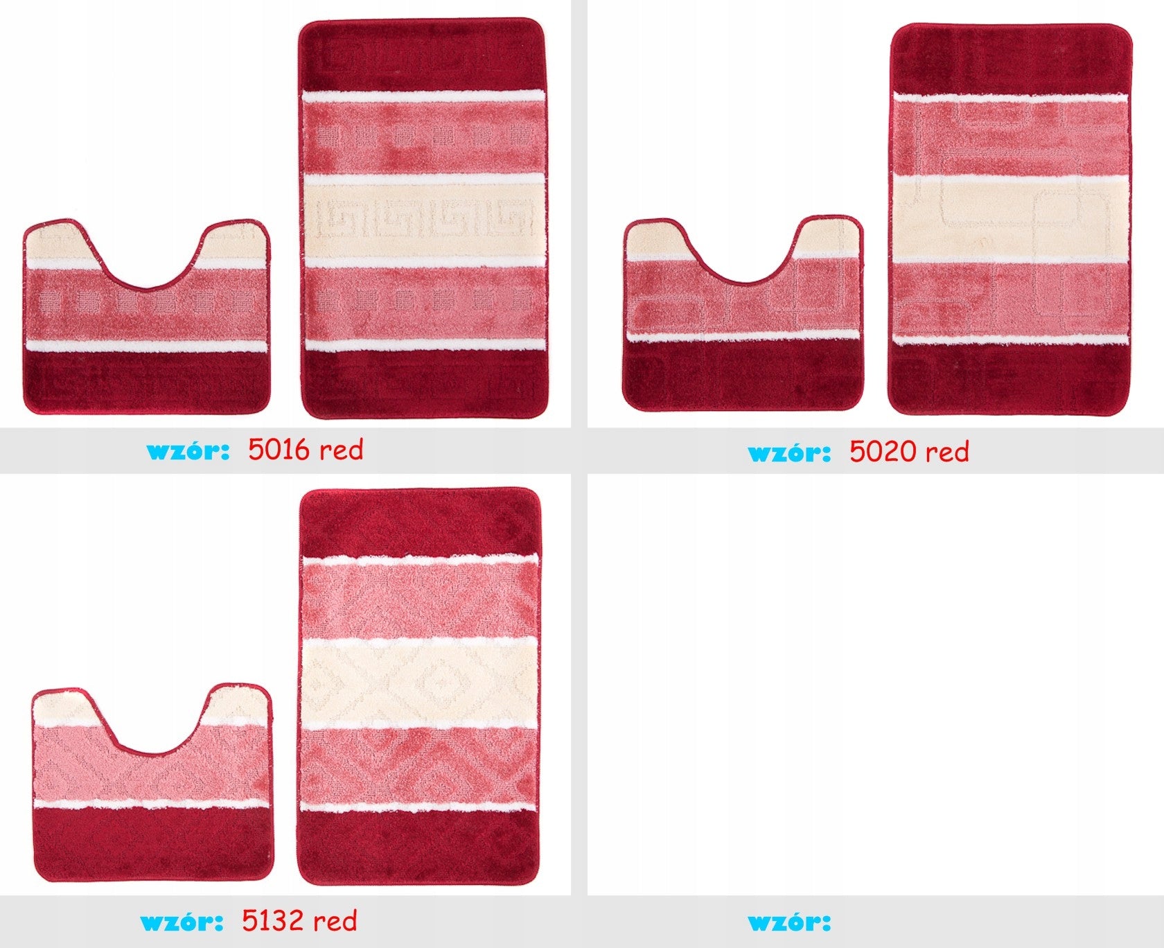RUGS BATHROOM SETS SOFT RUBBERIZED Manufacturer code Łazienka mix