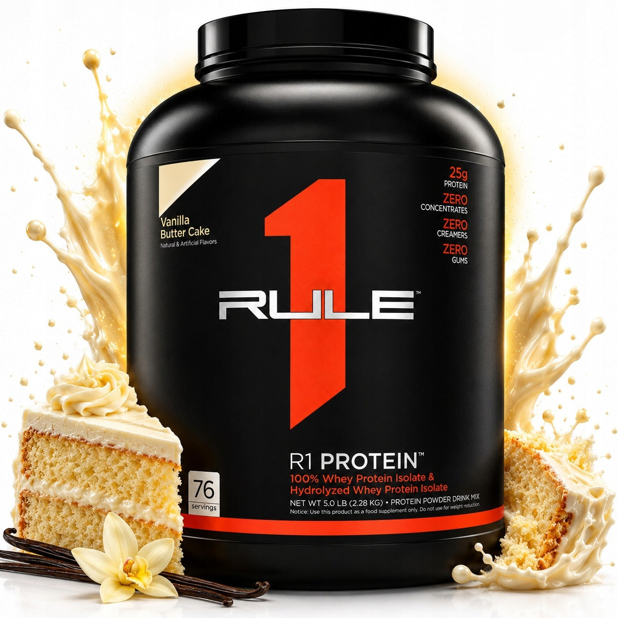RULE1 R1 ONE PROTEIN Vanilla Creme SUPER TASTE 2280G CREAMY TASTE