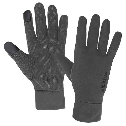RUNNING SPORTS GLOVES BLACK GREY WITH TOUCH SCREEN 87% POLYESTE Brand no brand
