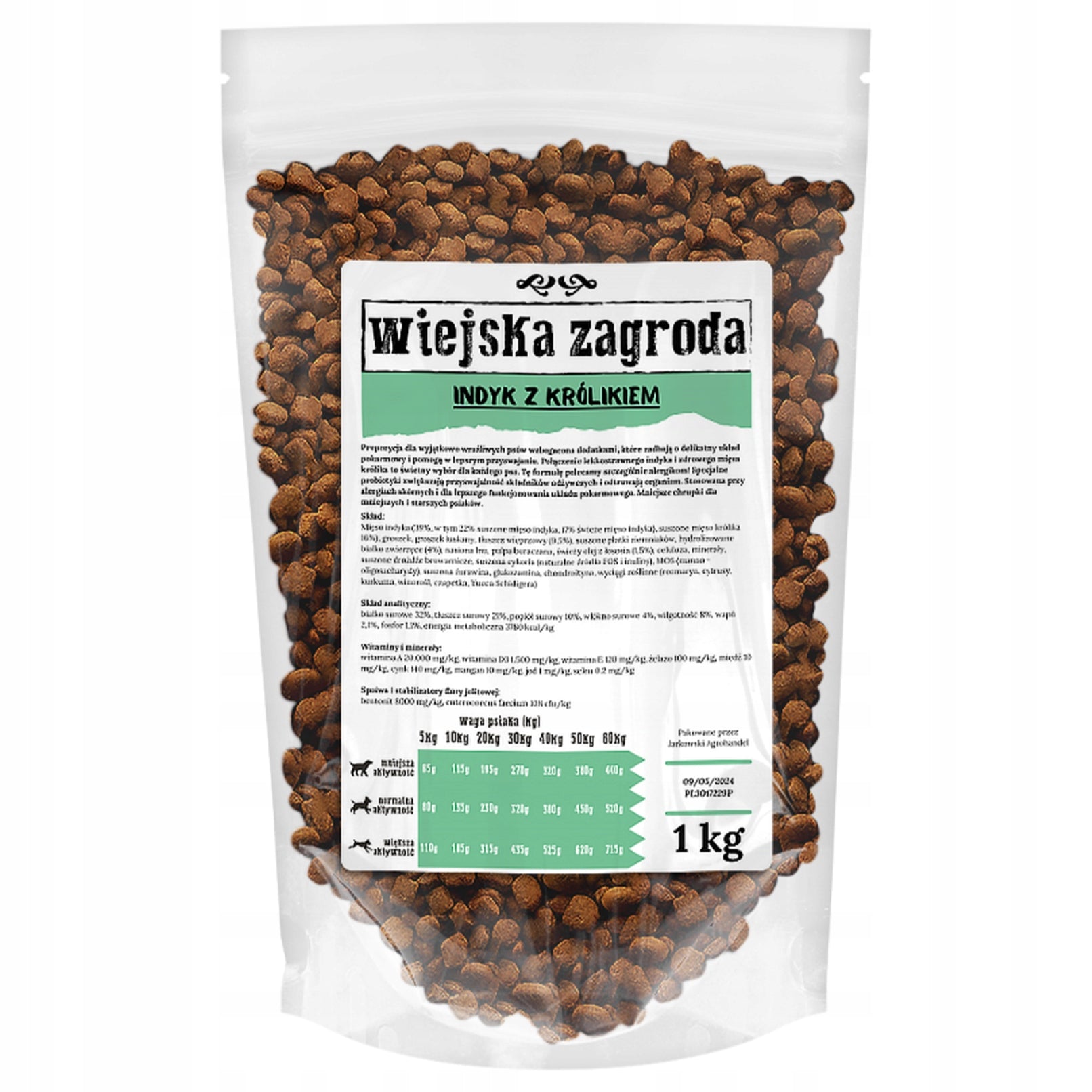 RURAL FARM TURKEY WITH RABBIT 1 KG Manufacturer code csadgerfer213